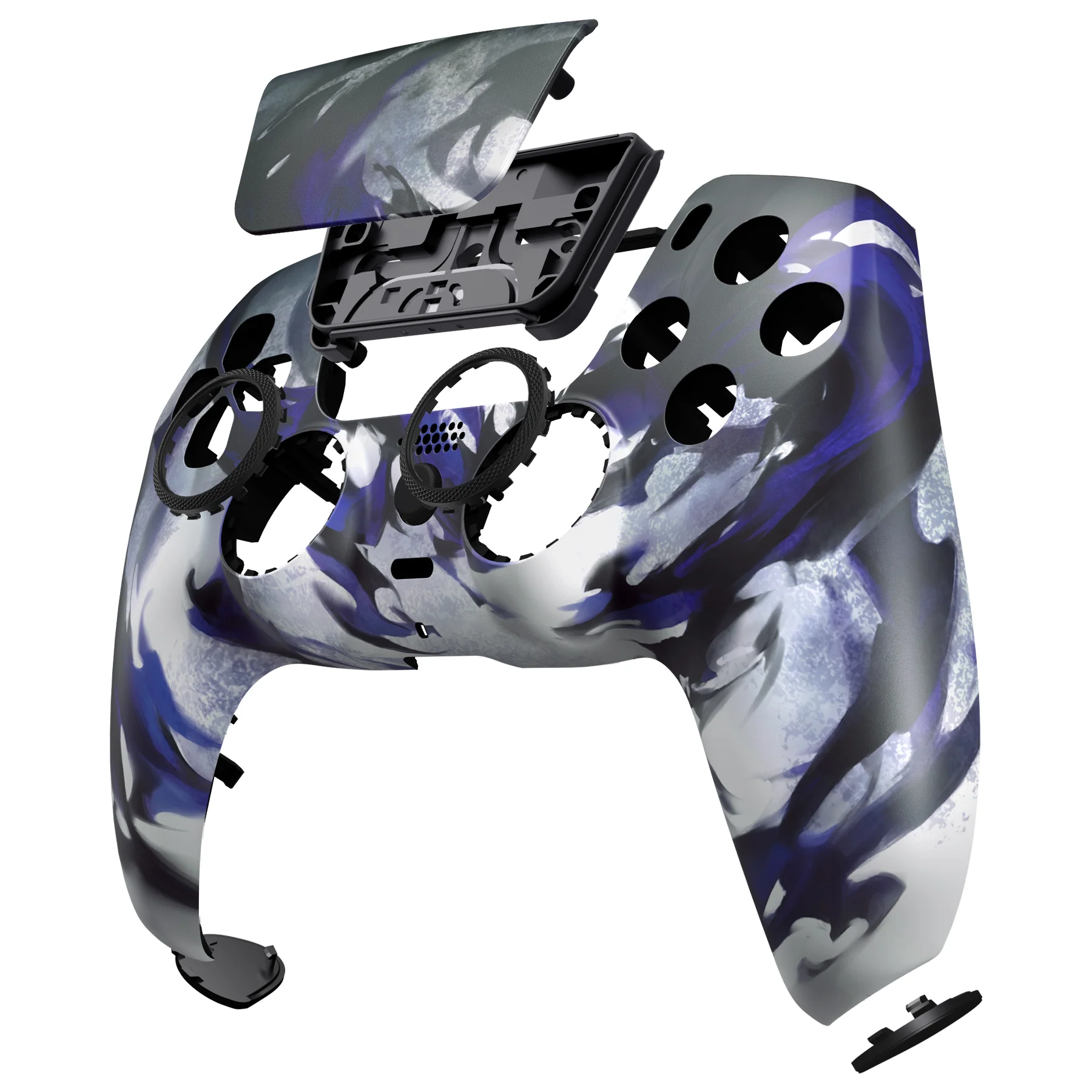 eXtremeRate LUNA Redesigned Replacement Front Shell with Touchpad Compatible with PS5 Controller BDM-010/020/030/040/050/060 - Shadow Magic - Image 9
