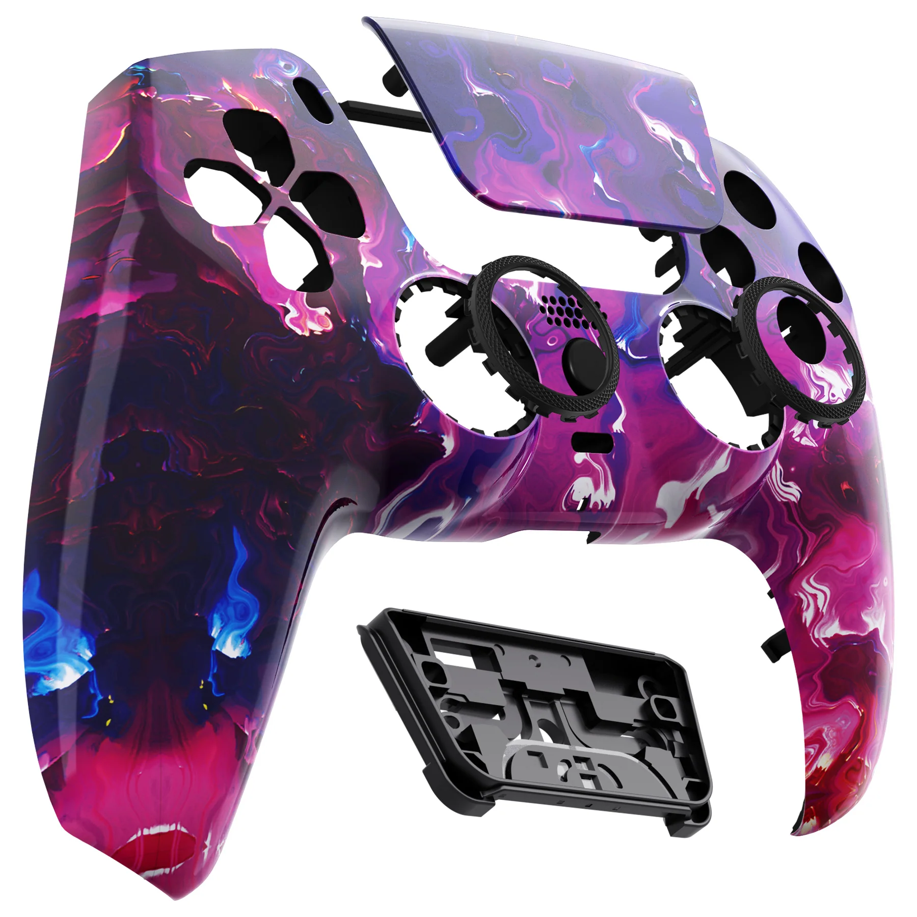 eXtremeRate LUNA Redesigned Replacement Front Shell with Touchpad Compatible with PS5 Controller BDM-010/020/030/040/050 - Surreal Lava - Image 10