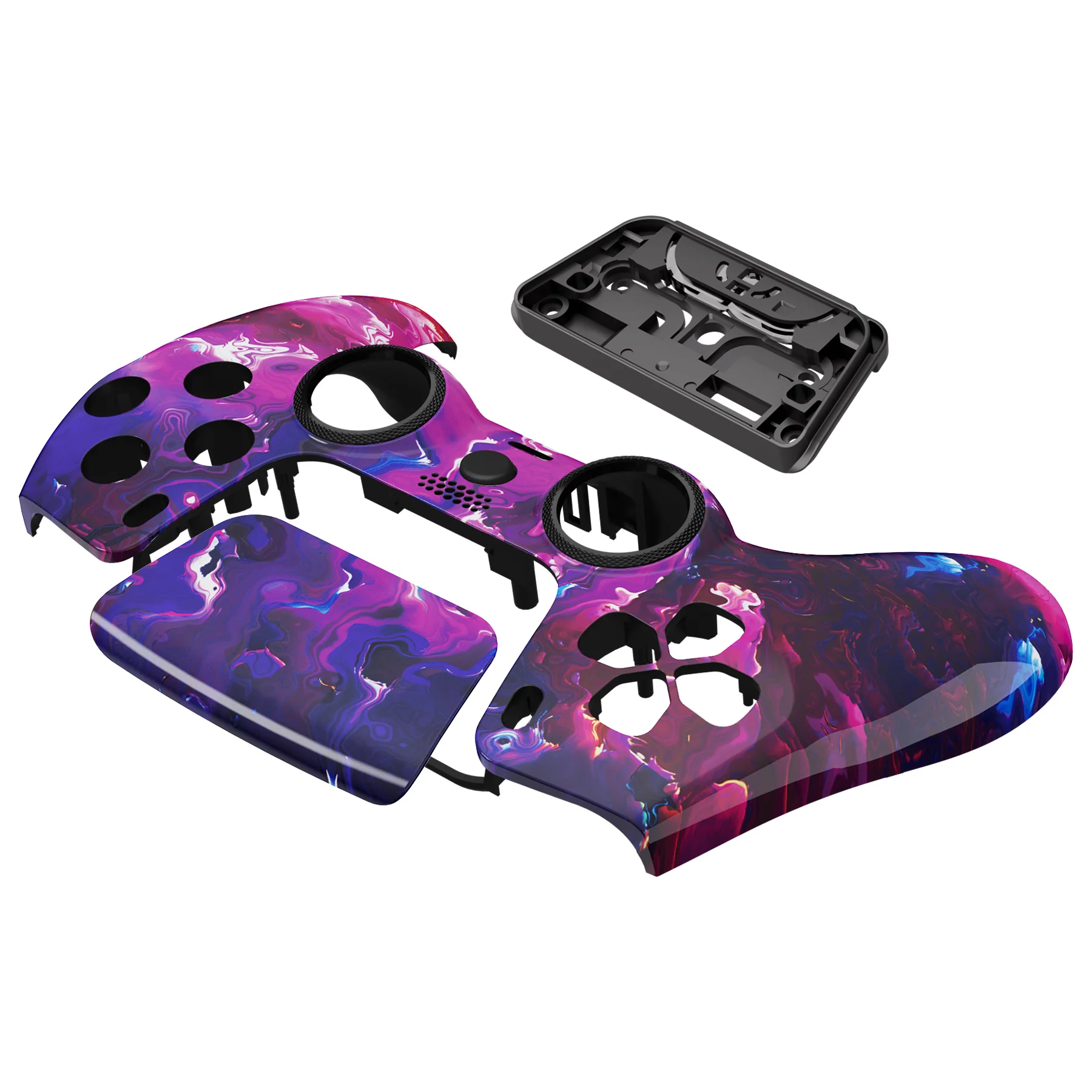 eXtremeRate LUNA Redesigned Replacement Front Shell with Touchpad Compatible with PS5 Controller BDM-010/020/030/040/050 - Surreal Lava - Image 11