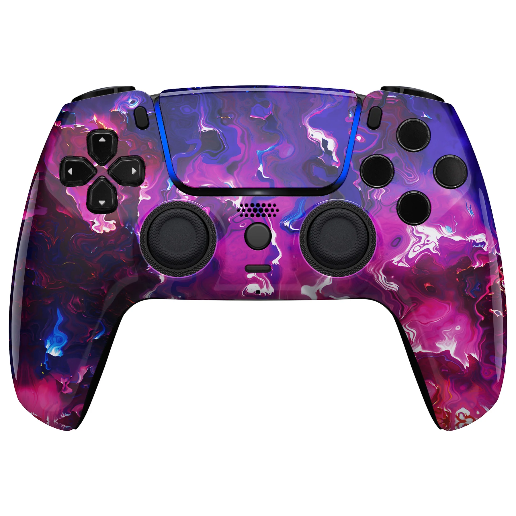 eXtremeRate LUNA Redesigned Replacement Front Shell with Touchpad Compatible with PS5 Controller BDM-010/020/030/040/050 - Surreal Lava - Image 2