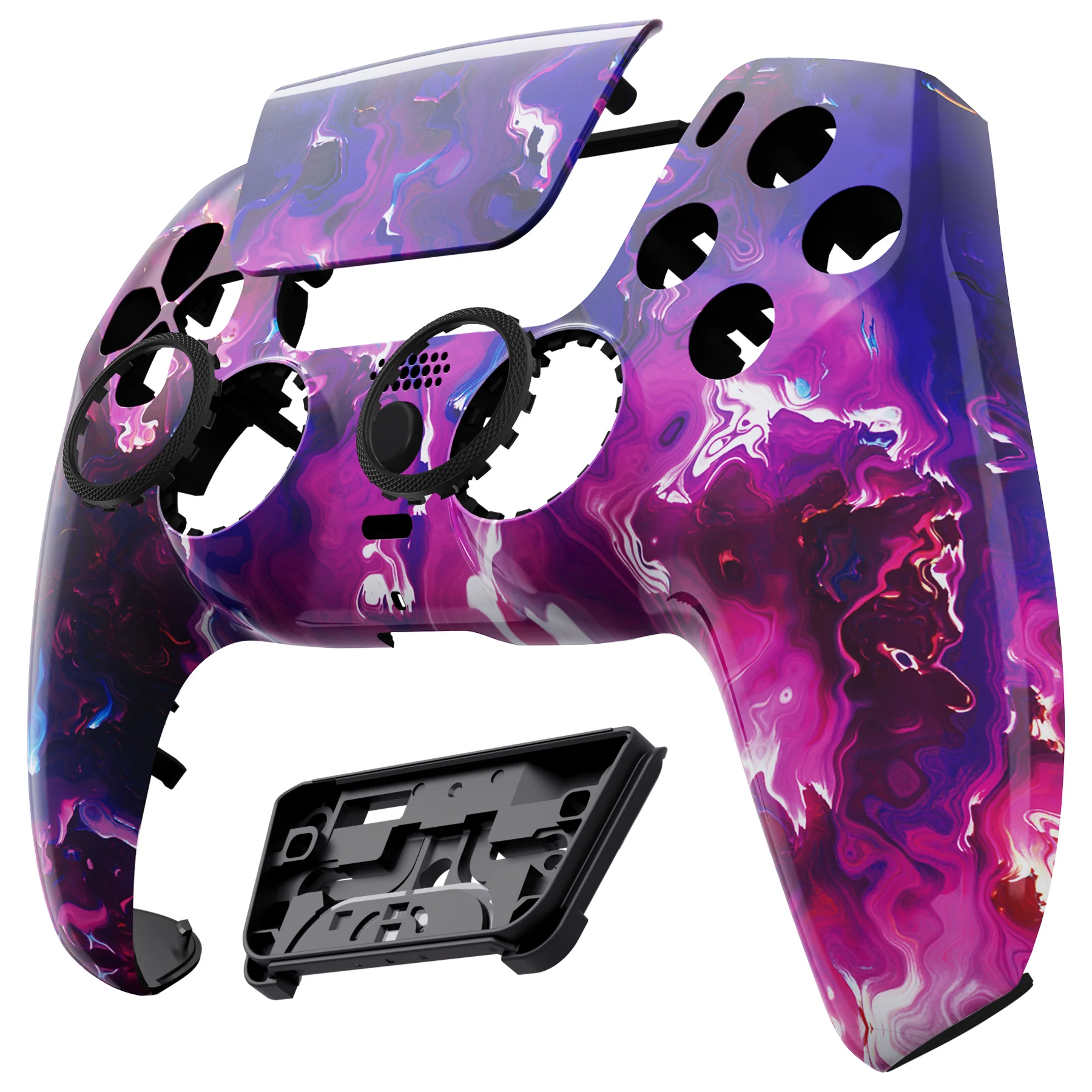 eXtremeRate LUNA Redesigned Replacement Front Shell with Touchpad Compatible with PS5 Controller BDM-010/020/030/040/050 - Surreal Lava - Image 9