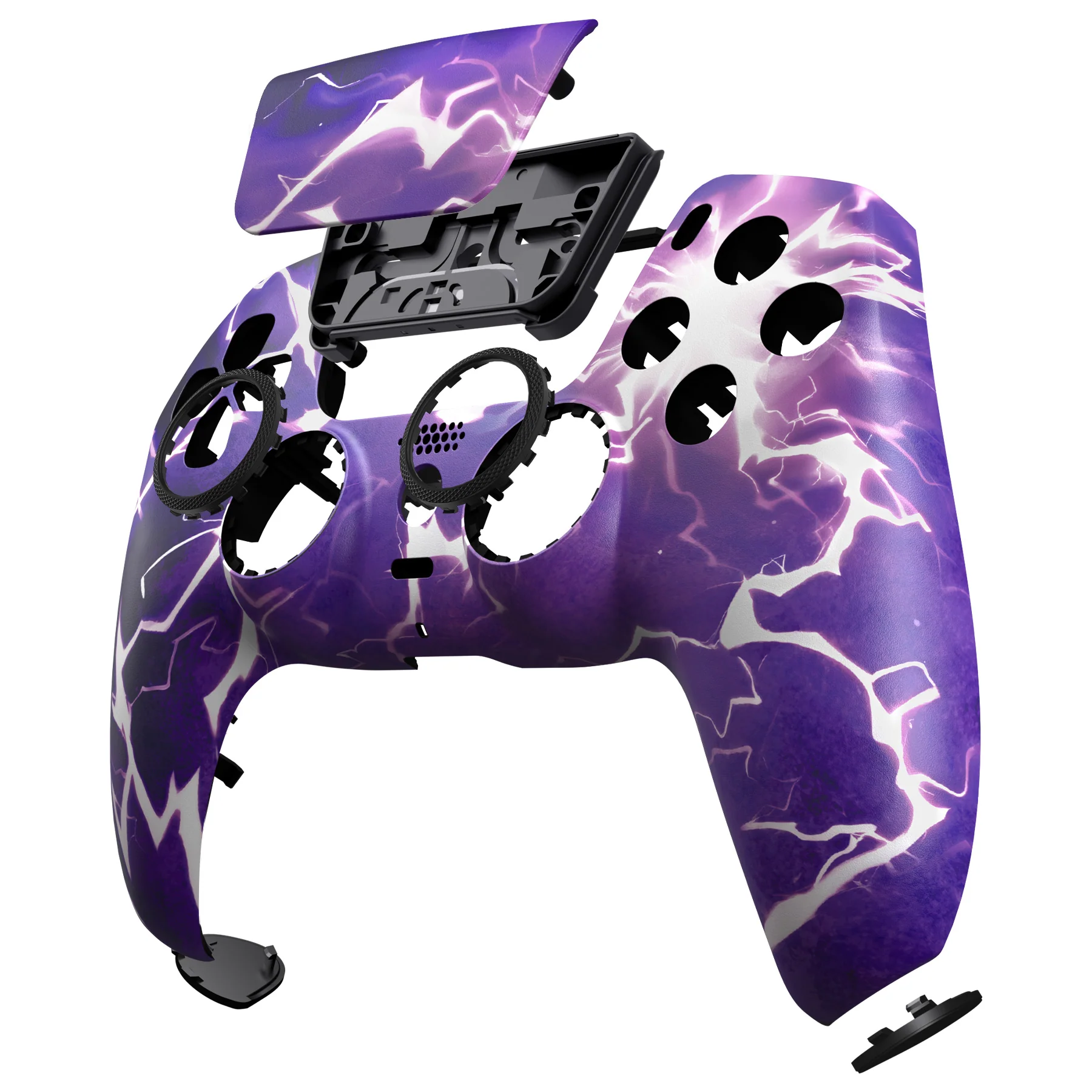eXtremeRate LUNA Redesigned Replacement Front Shell with Touchpad Compatible with PS5 Controller BDM-010/020/030/040/050/060 - Thunder Magic - Image 11