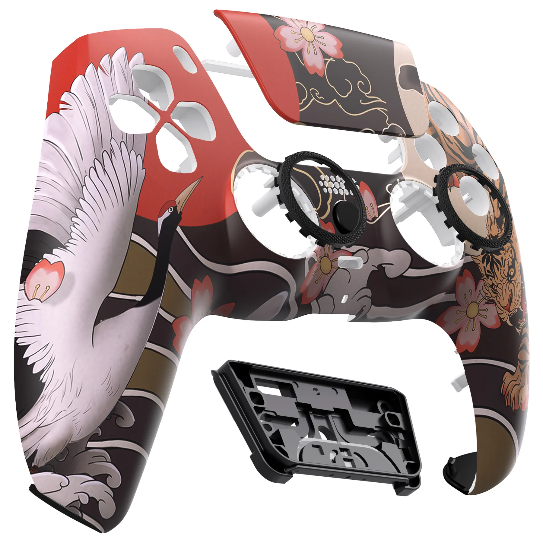 eXtremeRate LUNA Redesigned Replacement Front Shell with Touchpad Compatible with PS5 Controller BDM-010/020/030/040/050/060 - Tiger & Crane - Image 10