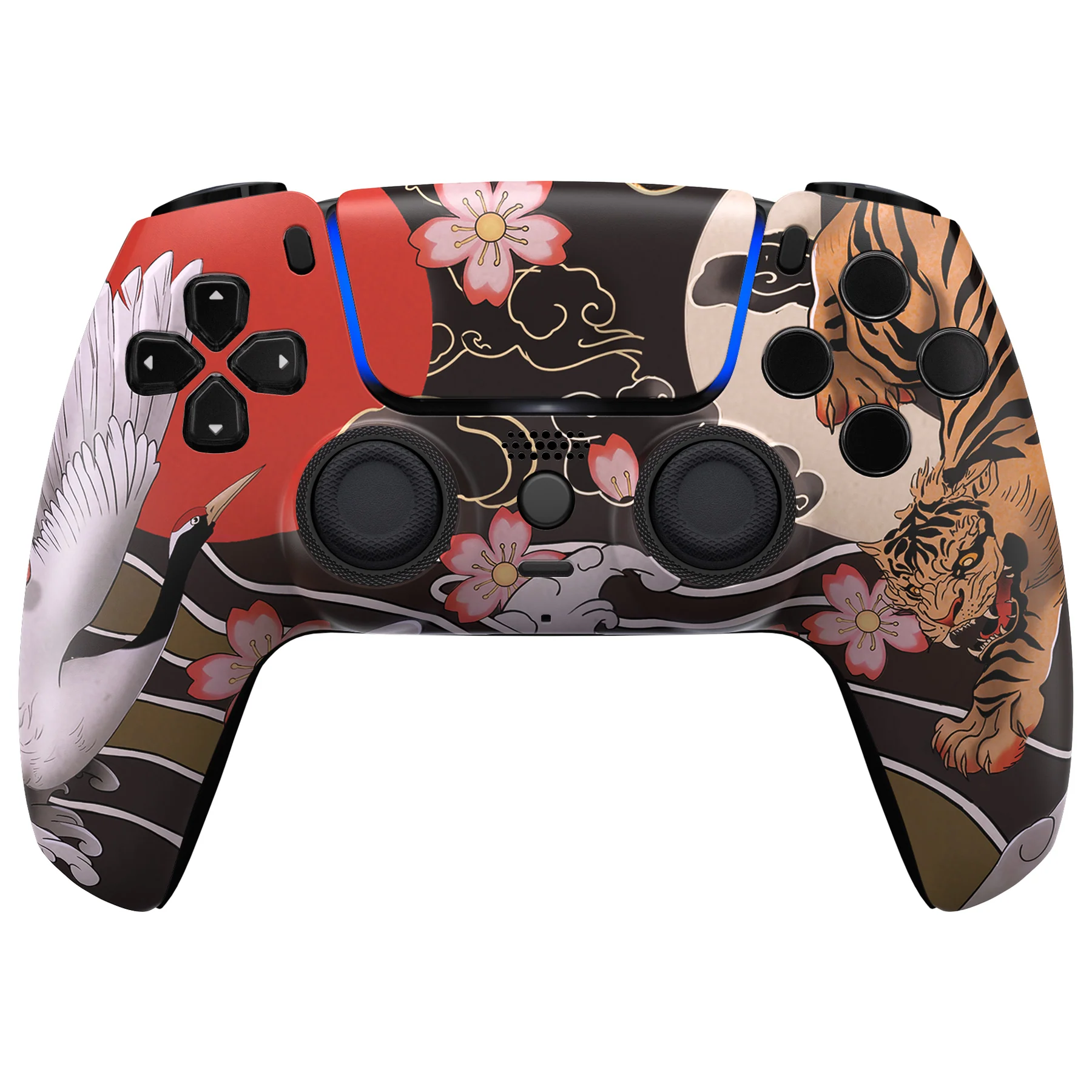 eXtremeRate LUNA Redesigned Replacement Front Shell with Touchpad Compatible with PS5 Controller BDM-010/020/030/040/050/060 - Tiger & Crane - Image 2