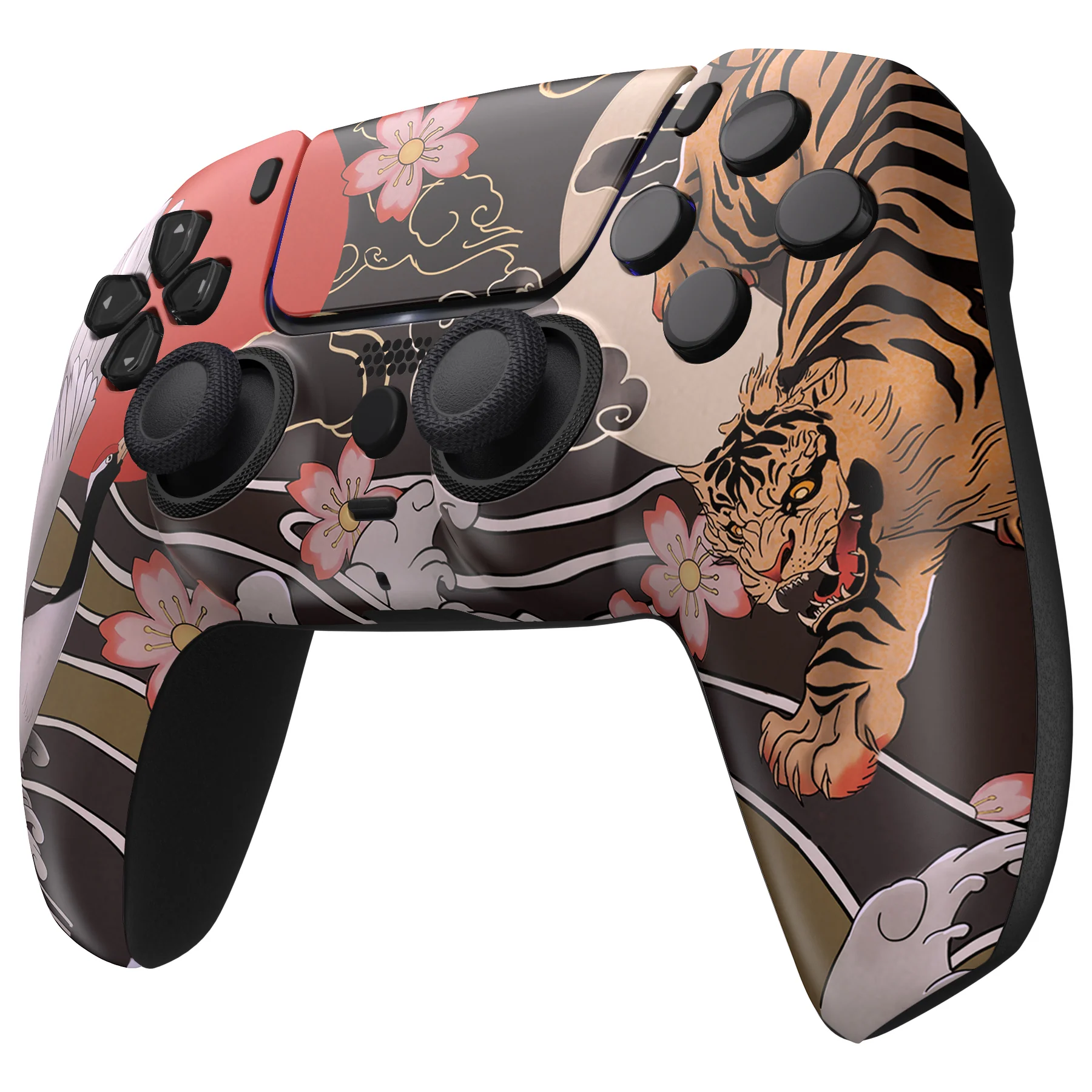 eXtremeRate LUNA Redesigned Replacement Front Shell with Touchpad Compatible with PS5 Controller BDM-010/020/030/040/050/060 - Tiger & Crane - Image 5
