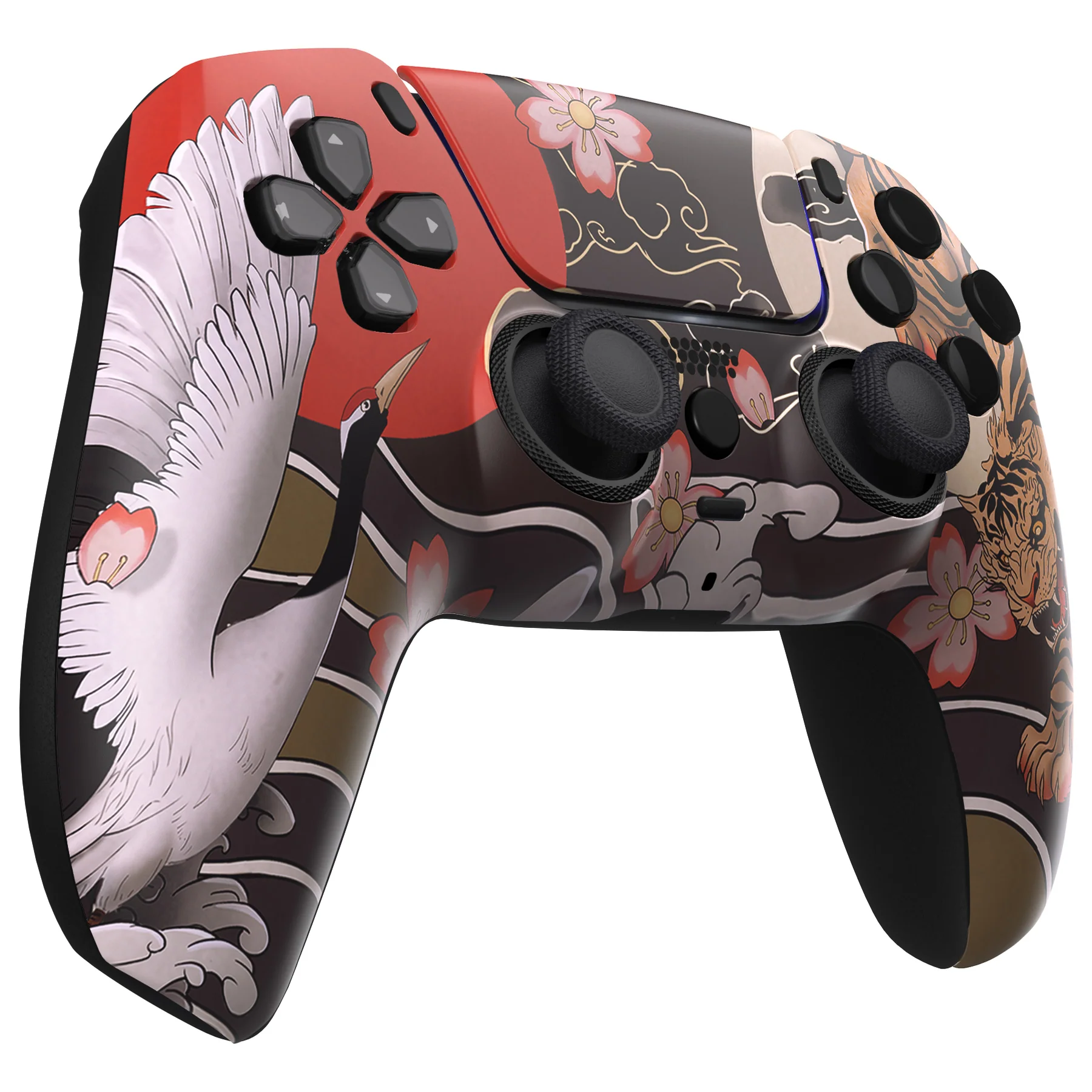 eXtremeRate LUNA Redesigned Replacement Front Shell with Touchpad Compatible with PS5 Controller BDM-010/020/030/040/050/060 - Tiger & Crane - Image 6