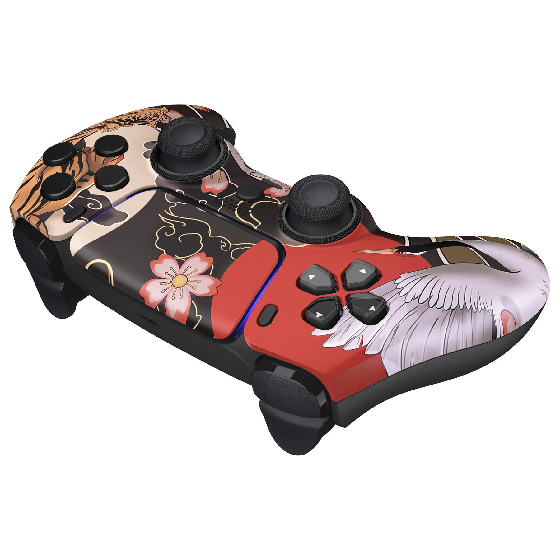 eXtremeRate LUNA Redesigned Replacement Front Shell with Touchpad Compatible with PS5 Controller BDM-010/020/030/040/050/060 - Tiger & Crane - Image 7