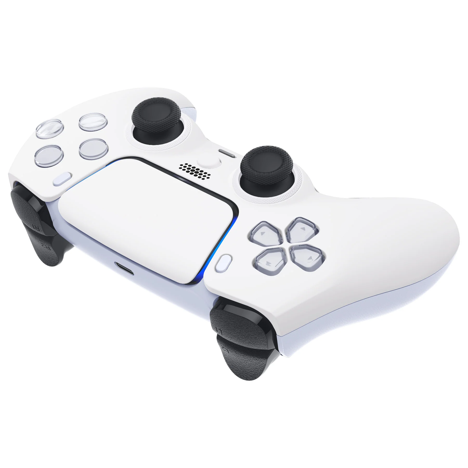 eXtremeRate LUNA Redesigned Replacement Front Shell with Touchpad Compatible with PS5 Controller BDM-010/020/030/040/050 - White - Image 7