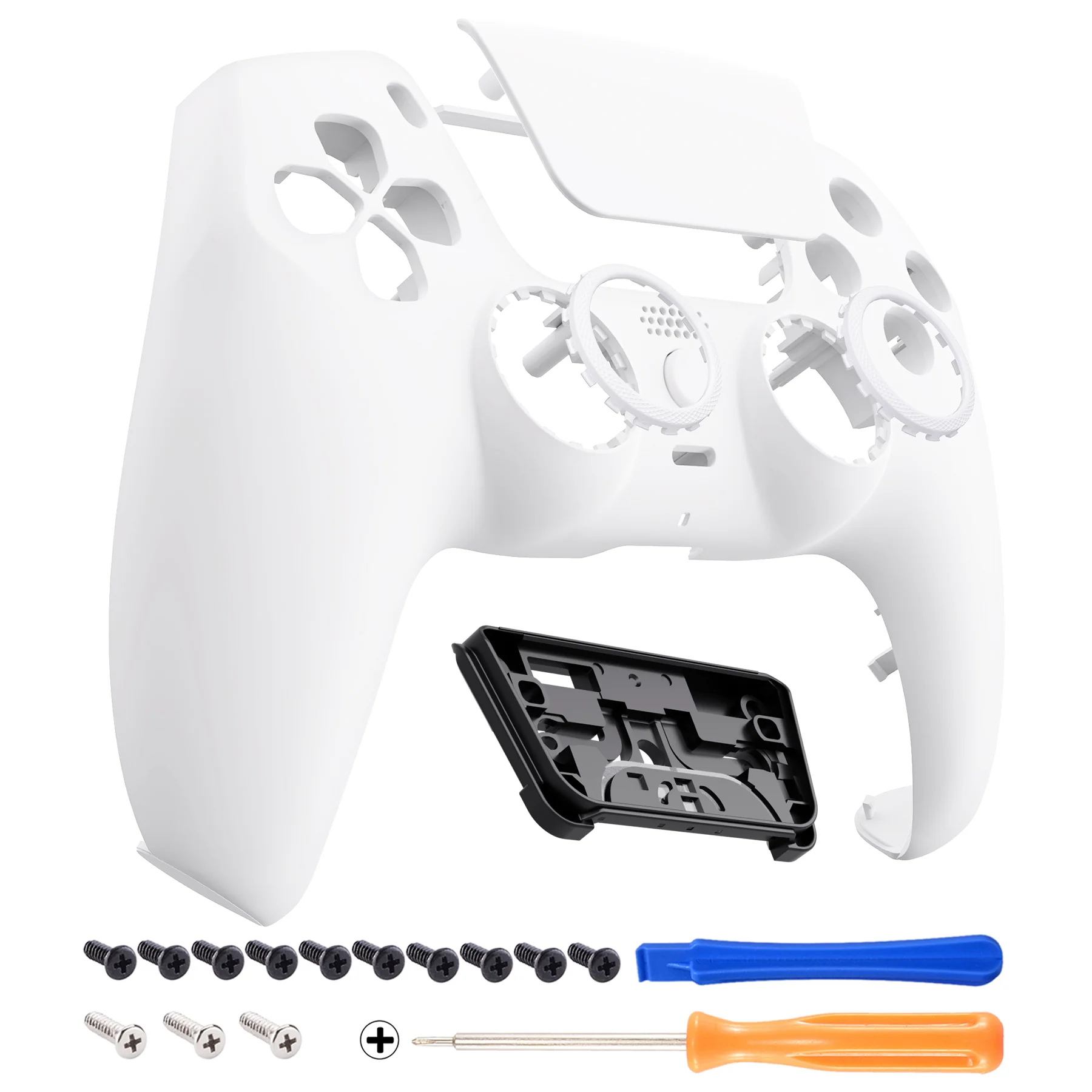 eXtremeRate LUNA Redesigned Replacement Front Shell with Touchpad Compatible with PS5 Controller BDM-010/020/030/040/050 - White - Image 8