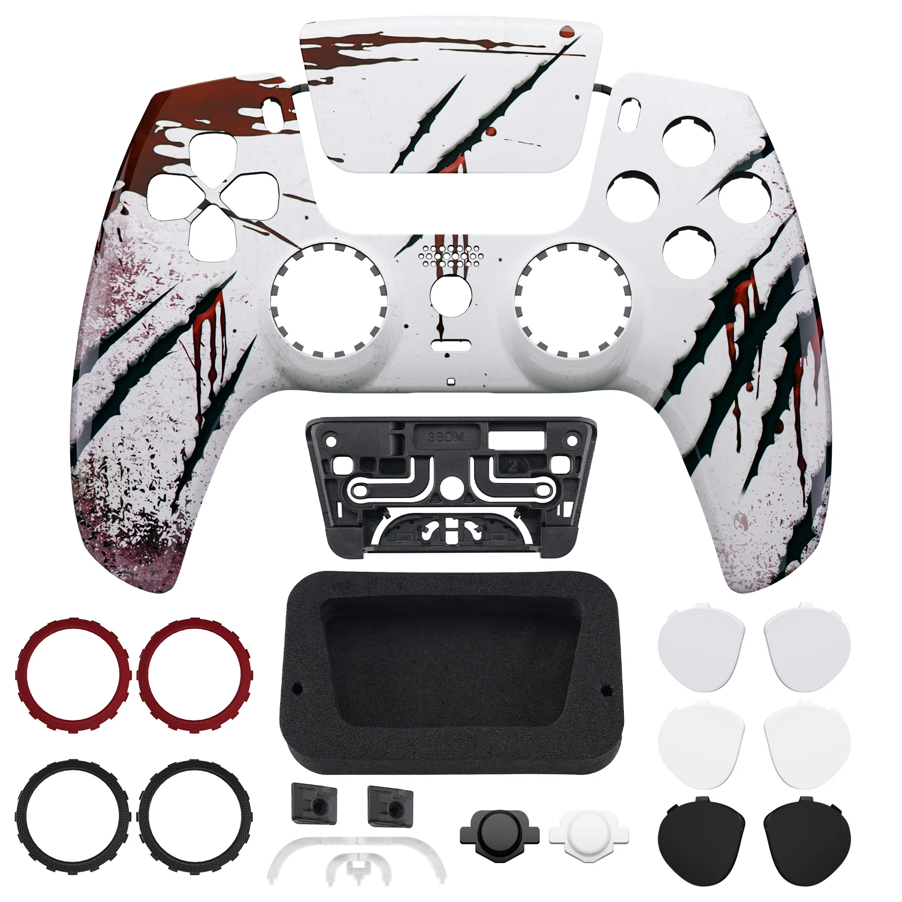 eXtremeRate LUNA Redesigned Replacement Front Shell with Touchpad Compatible with PS5 Controller BDM-010/020/030/040/050/060 - Wild Attack - Image 4
