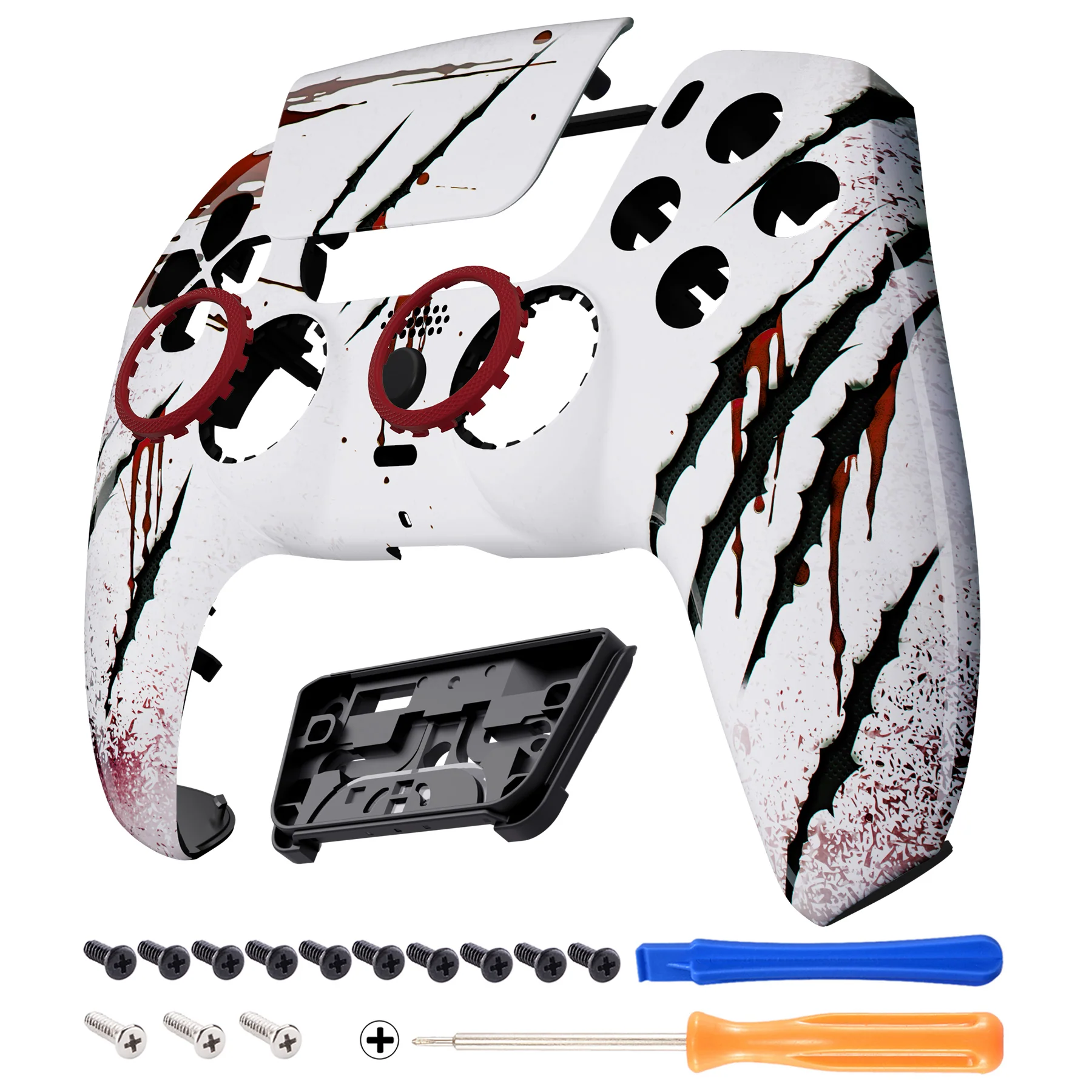 eXtremeRate LUNA Redesigned Replacement Front Shell with Touchpad Compatible with PS5 Controller BDM-010/020/030/040/050/060 - Wild Attack - Image 8