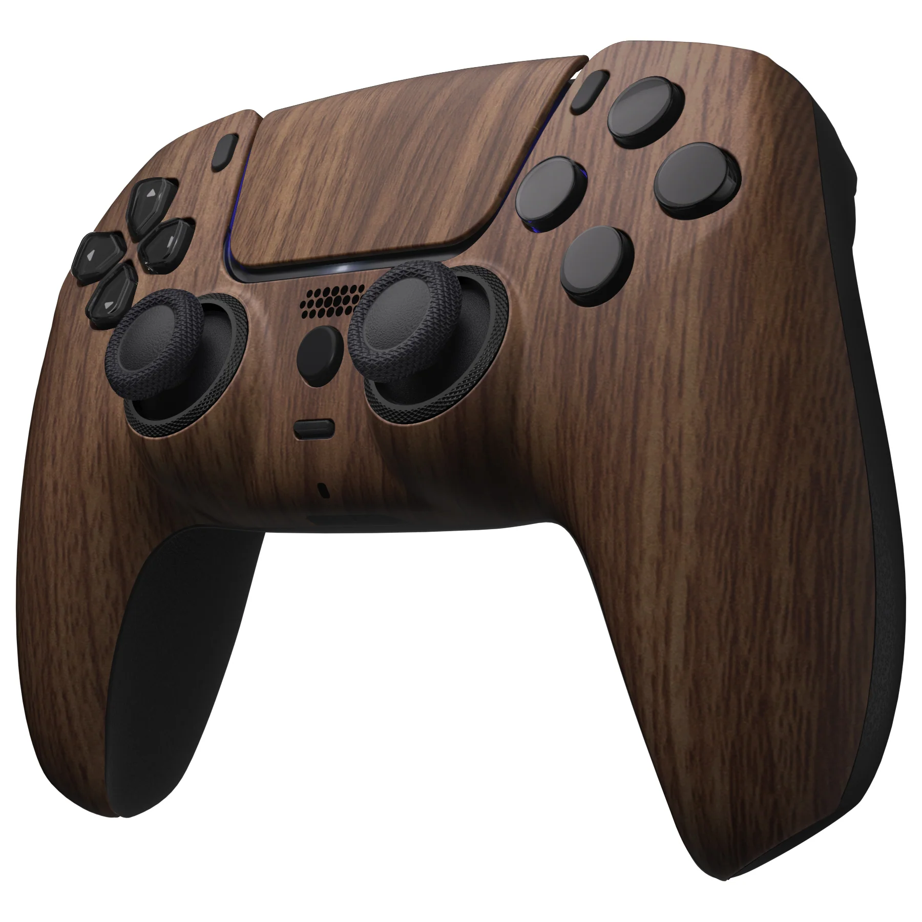 eXtremeRate LUNA Redesigned Replacement Front Shell with Touchpad Compatible with PS5 Controller BDM-010/020/030/040/050/060 - Wood Grain - Image 5