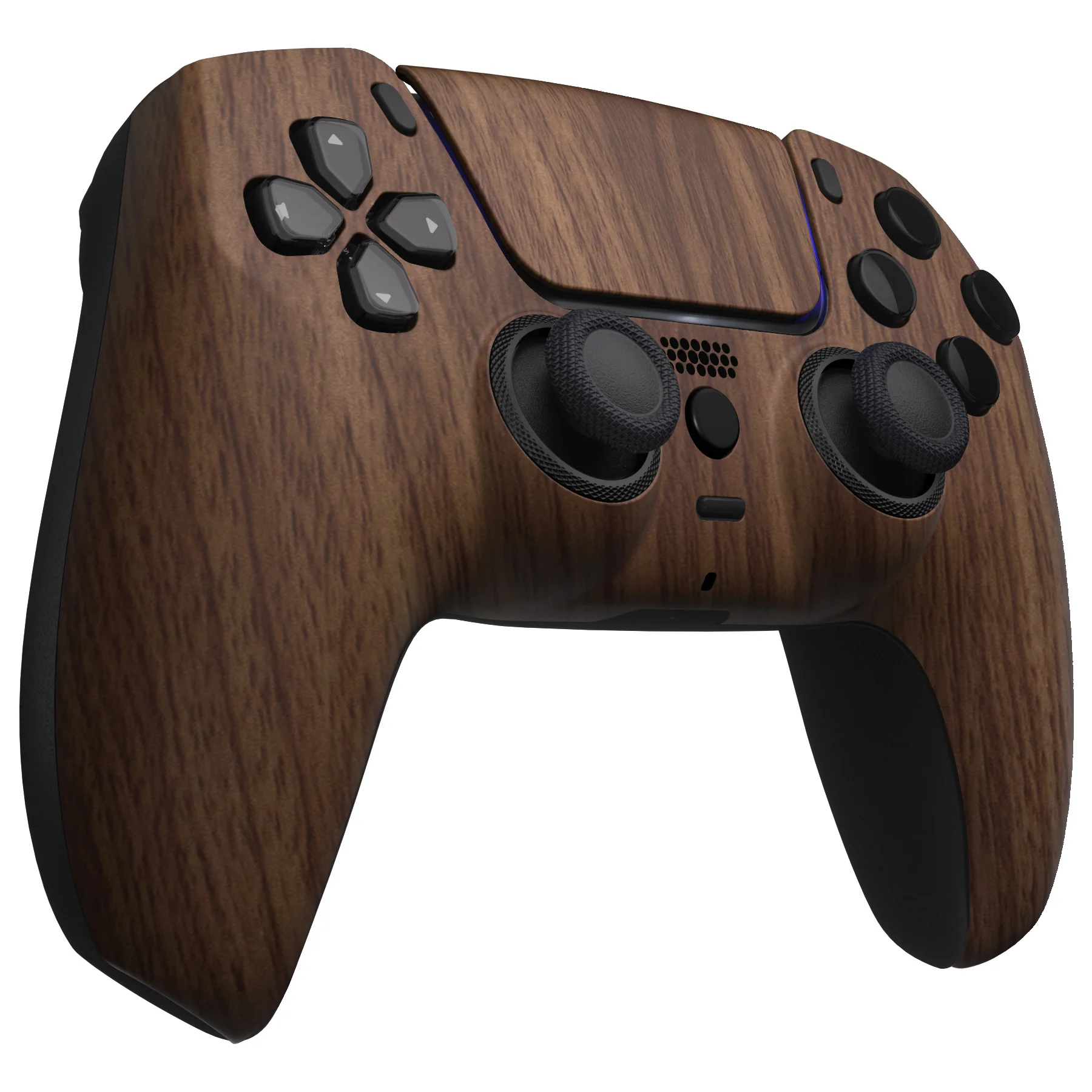 eXtremeRate LUNA Redesigned Replacement Front Shell with Touchpad Compatible with PS5 Controller BDM-010/020/030/040/050/060 - Wood Grain - Image 6