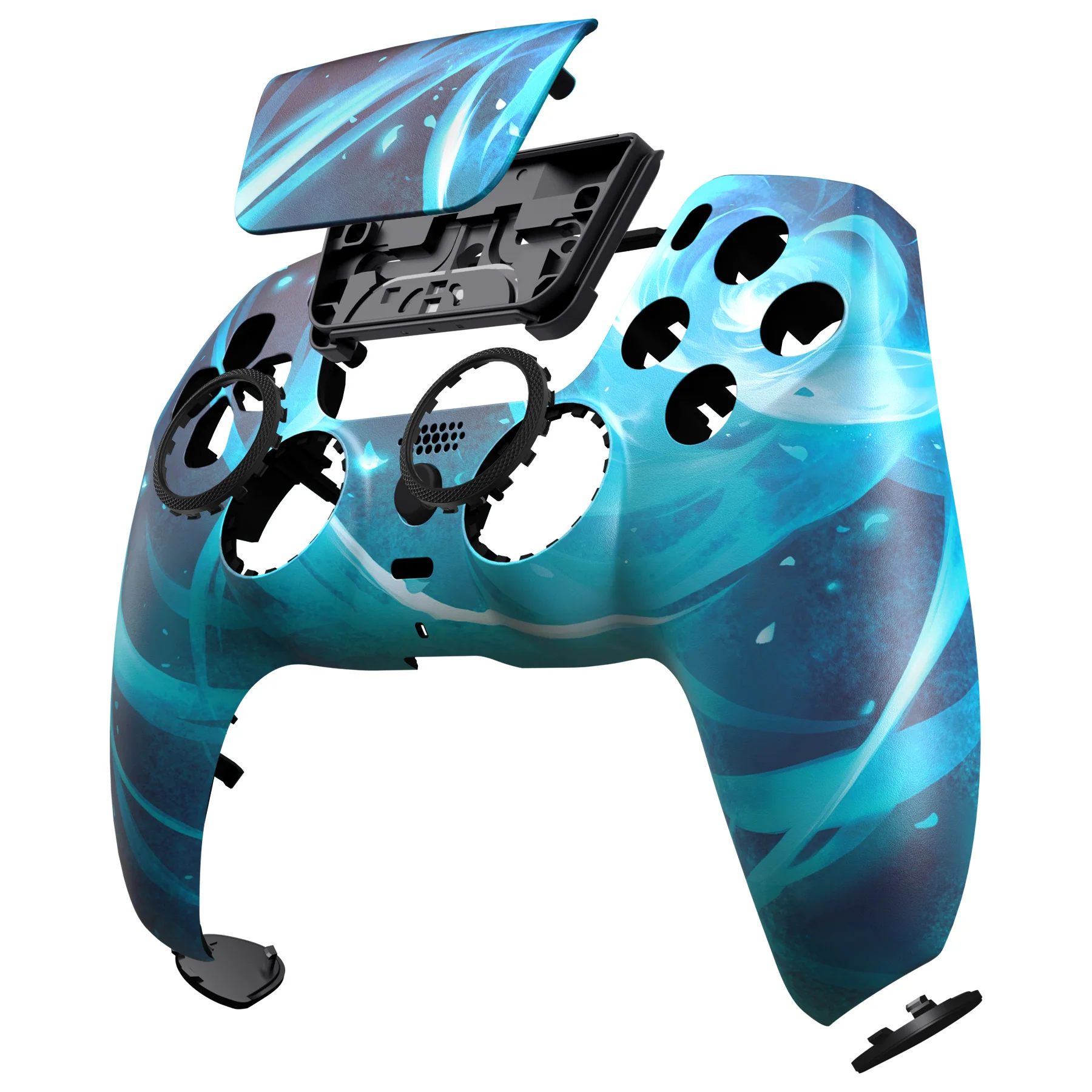 eXtremeRate LUNA Redesigned Replacement Front Shell with Touchpad Compatible with PS5 Controller BDM-010/020/030/040/050 - Aero Slash Magic - Image 10