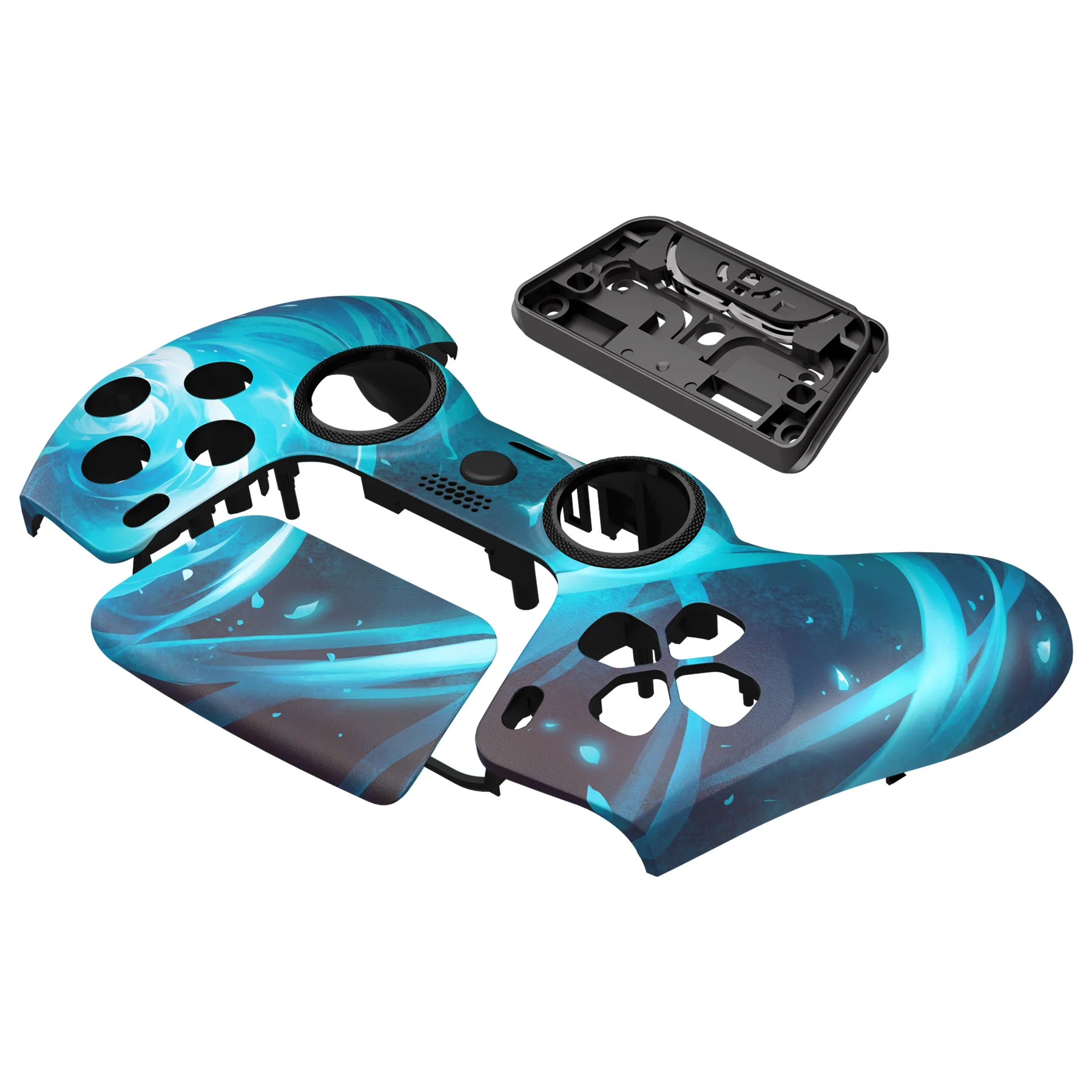eXtremeRate LUNA Redesigned Replacement Front Shell with Touchpad Compatible with PS5 Controller BDM-010/020/030/040/050 - Aero Slash Magic - Image 11