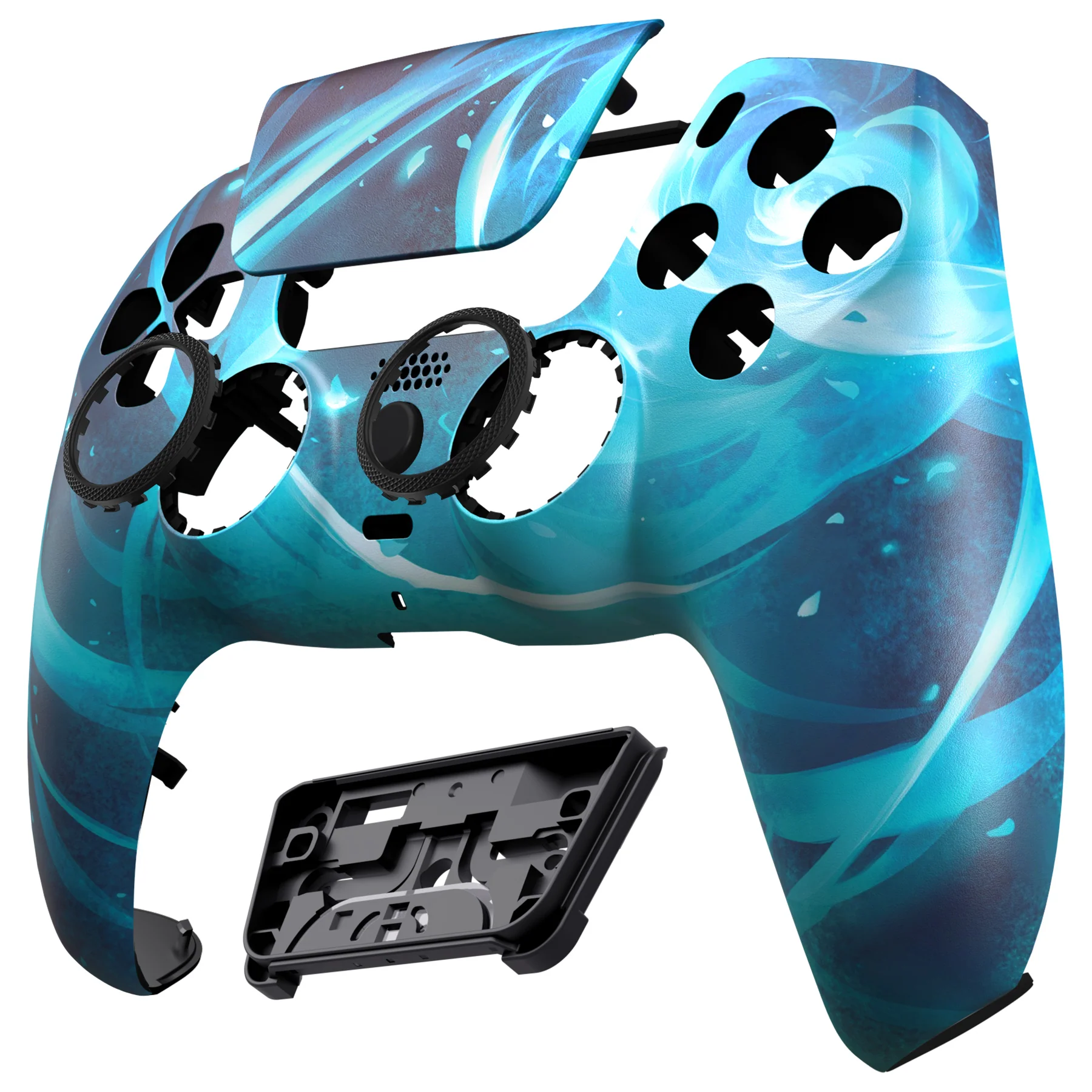 eXtremeRate LUNA Redesigned Replacement Front Shell with Touchpad Compatible with PS5 Controller BDM-010/020/030/040/050 - Aero Slash Magic - Image 8