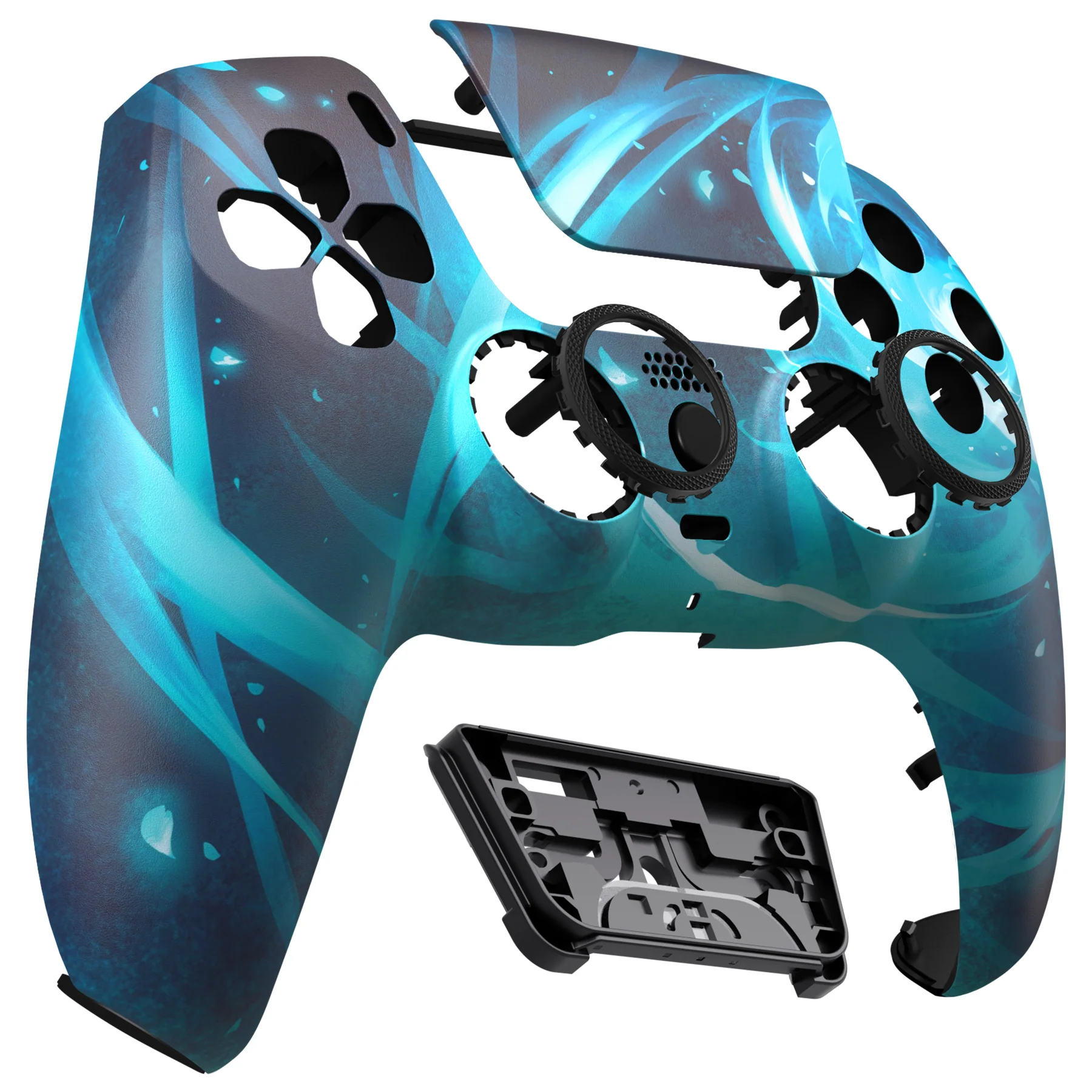 eXtremeRate LUNA Redesigned Replacement Front Shell with Touchpad Compatible with PS5 Controller BDM-010/020/030/040/050 - Aero Slash Magic - Image 9