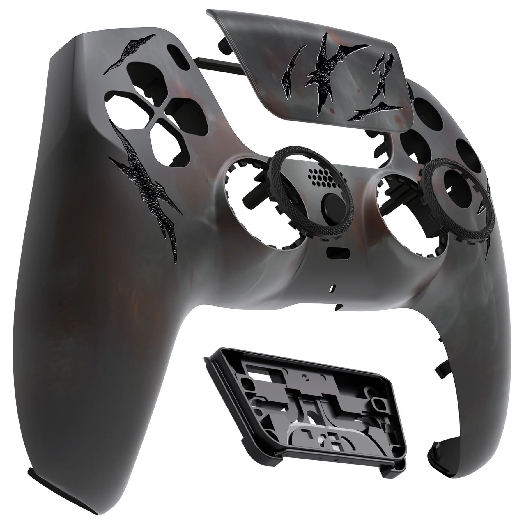 eXtremeRate LUNA Redesigned Replacement Front Shell with Touchpad Compatible with PS5 Controller BDM-010/020/030/040/050 - Blood Mist - Image 10