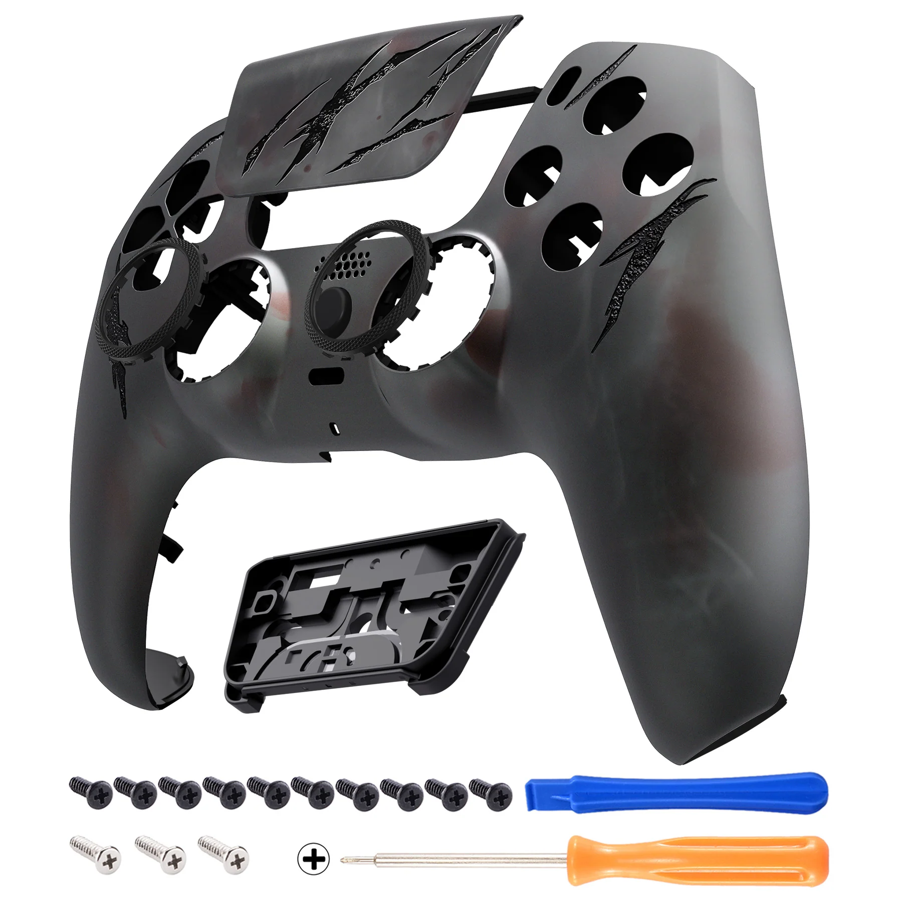 eXtremeRate LUNA Redesigned Replacement Front Shell with Touchpad Compatible with PS5 Controller BDM-010/020/030/040/050 - Blood Mist - Image 8