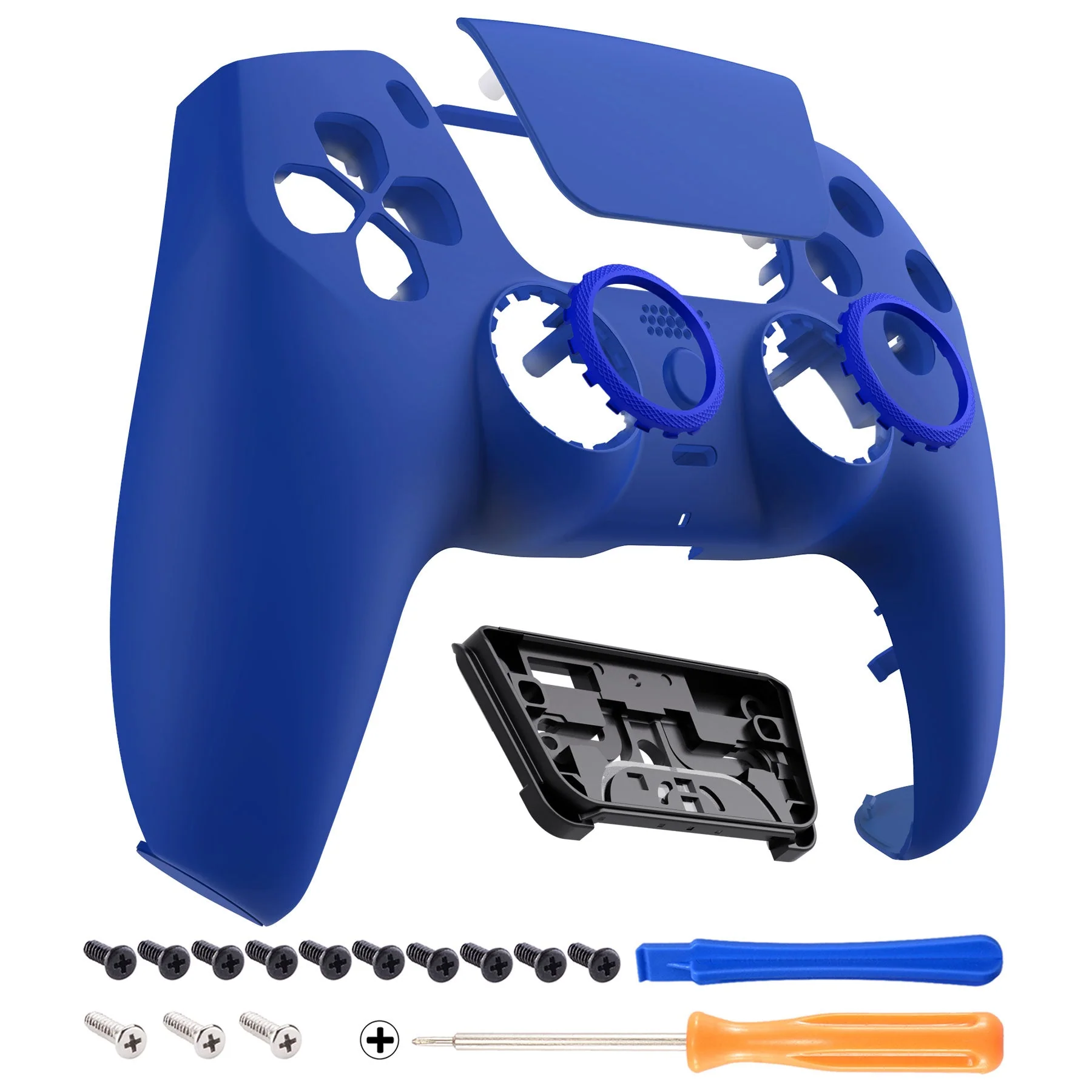 eXtremeRate LUNA Redesigned Replacement Front Shell with Touchpad Compatible with PS5 Controller BDM-010/020/030/040/050 - Blue - Image 8