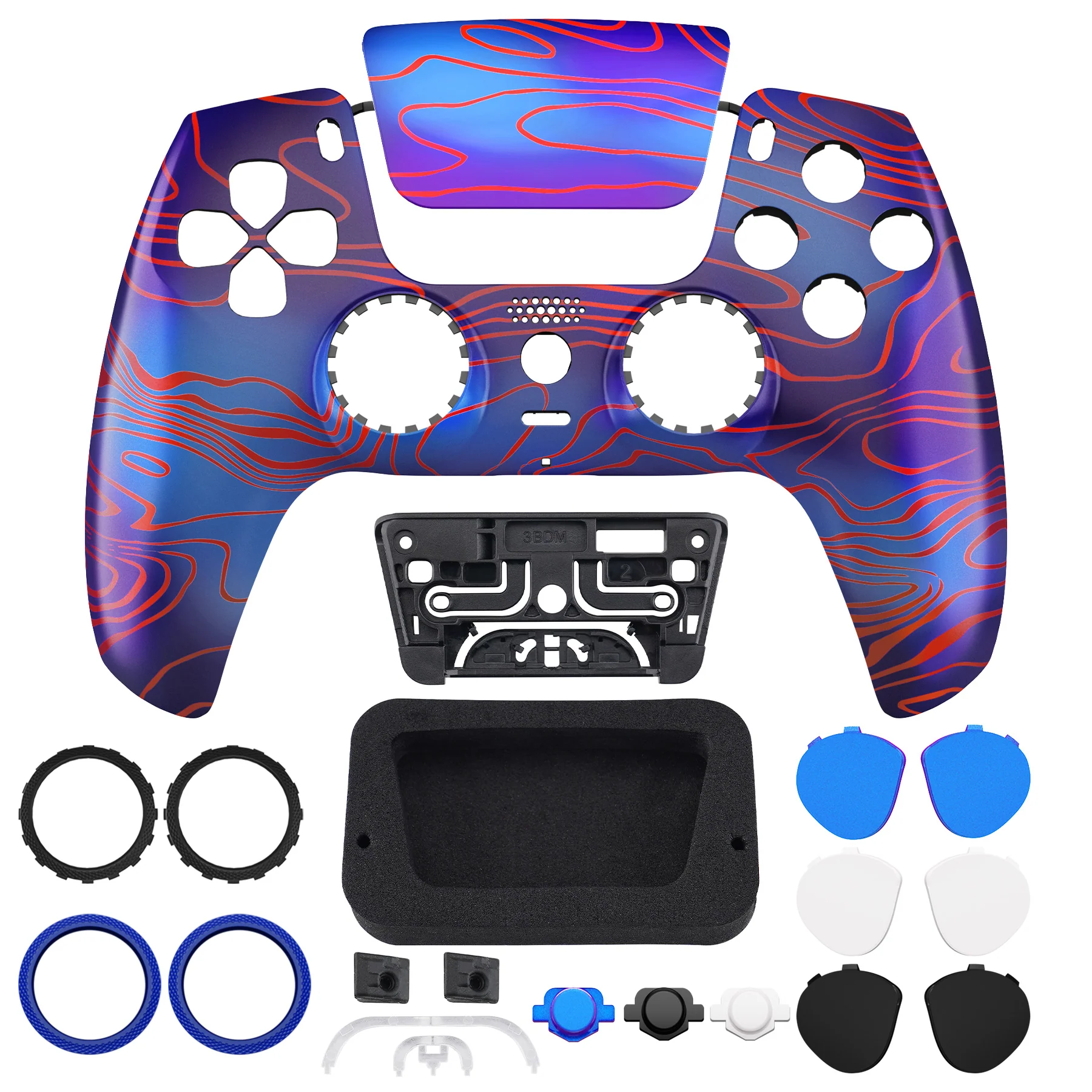 eXtremeRate LUNA Redesigned Replacement Front Shell with Touchpad Compatible with PS5 Controller BDM-010/020/030/040/050 - Damascuscamo - Image 4
