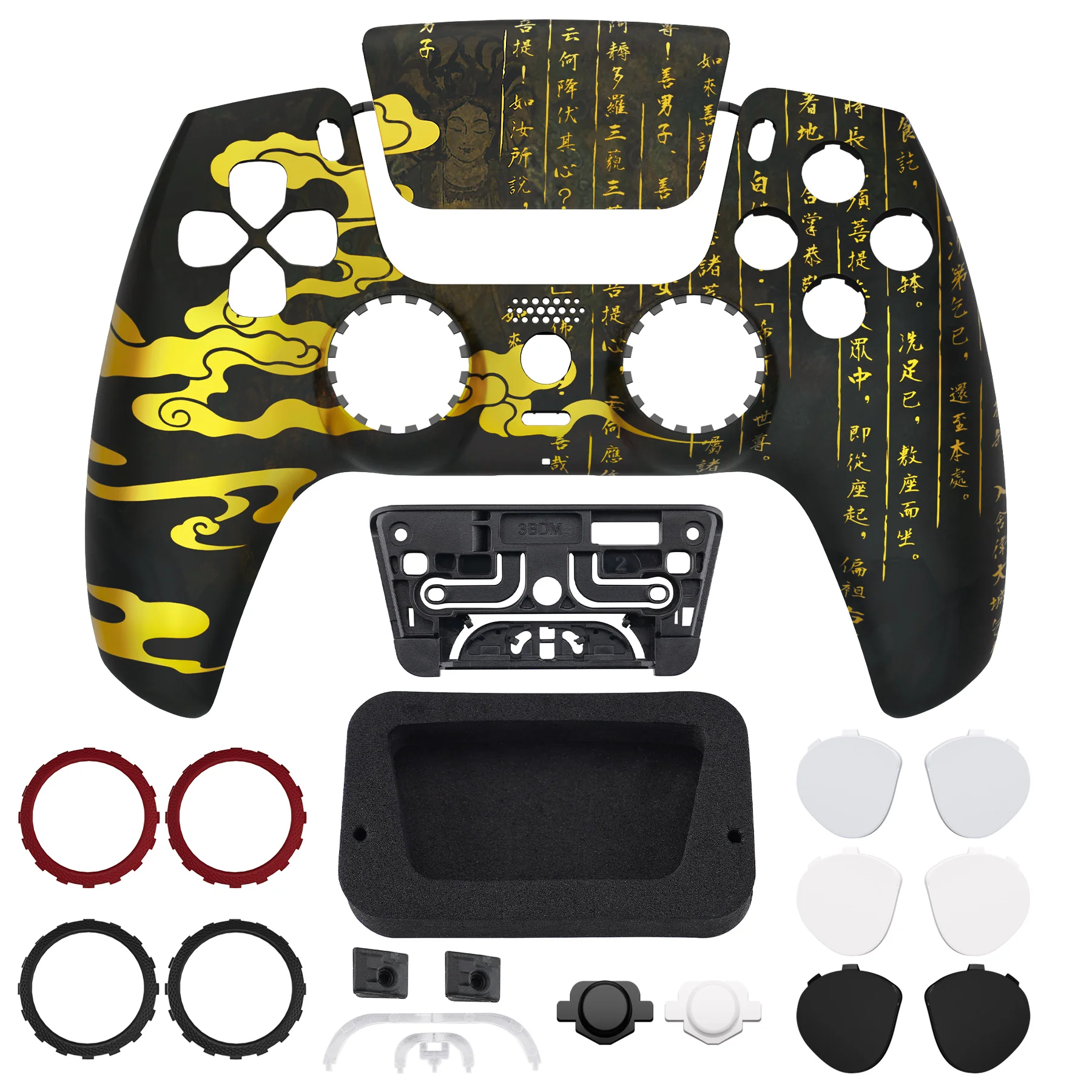 eXtremeRate LUNA Redesigned Replacement Front Shell with Touchpad Compatible with PS5 Controller BDM-010/020/030/040/050 - Eastern Myth - Image 4