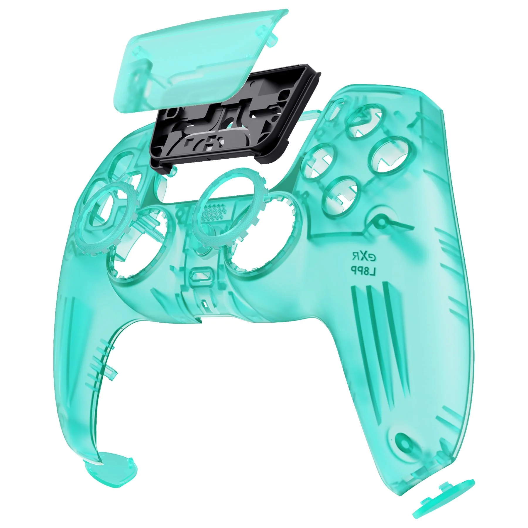 eXtremeRate LUNA Redesigned Replacement Front Shell with Touchpad Compatible with PS5 Controller BDM-010/020/030/040/050 - Emerald Green - Image 11
