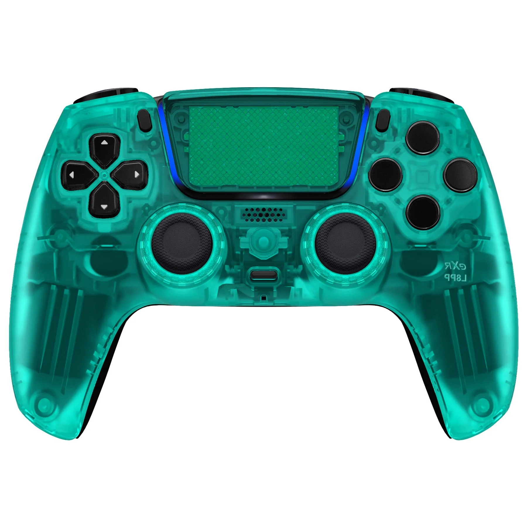 eXtremeRate LUNA Redesigned Replacement Front Shell with Touchpad Compatible with PS5 Controller BDM-010/020/030/040/050 - Emerald Green - Image 2
