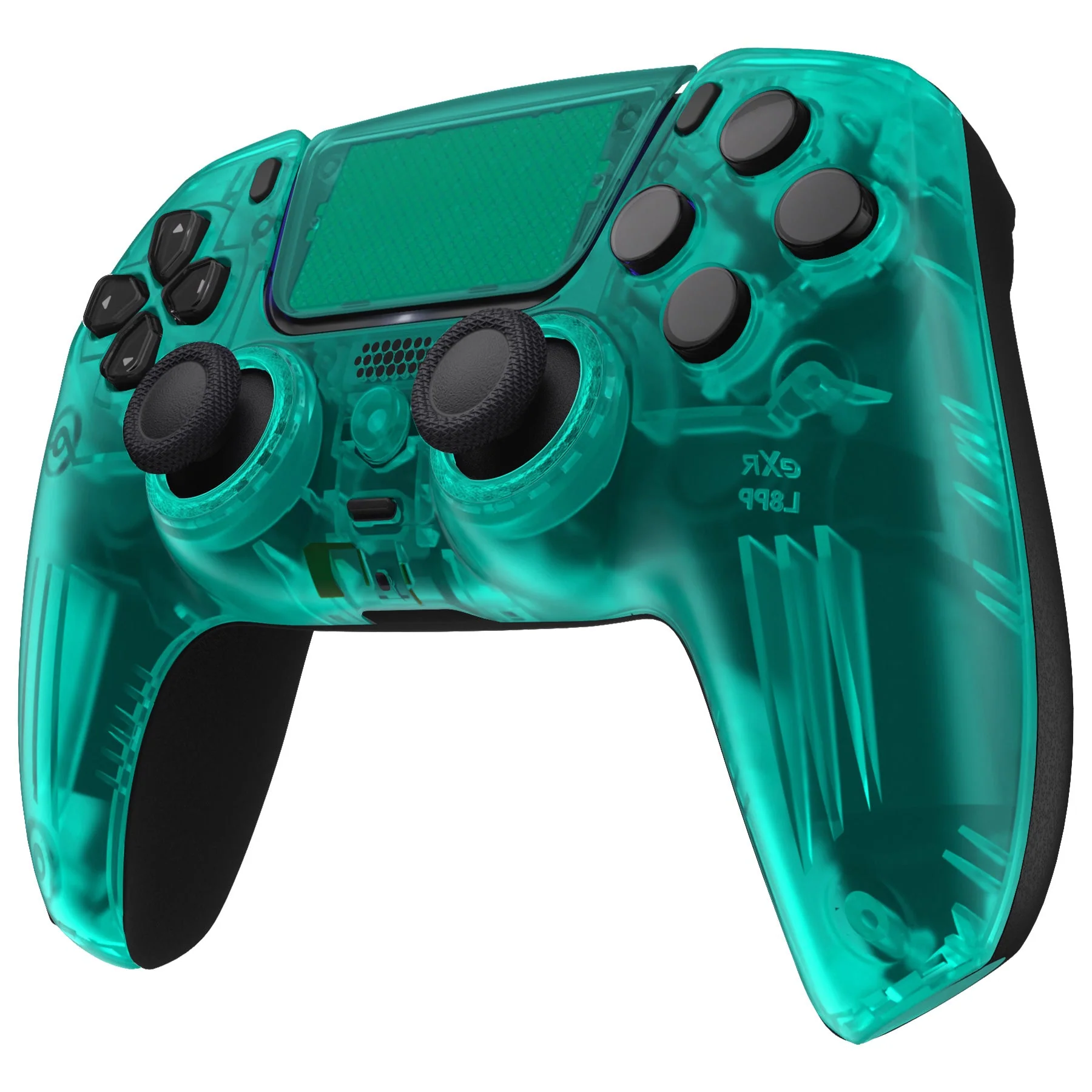 eXtremeRate LUNA Redesigned Replacement Front Shell with Touchpad Compatible with PS5 Controller BDM-010/020/030/040/050 - Emerald Green - Image 5