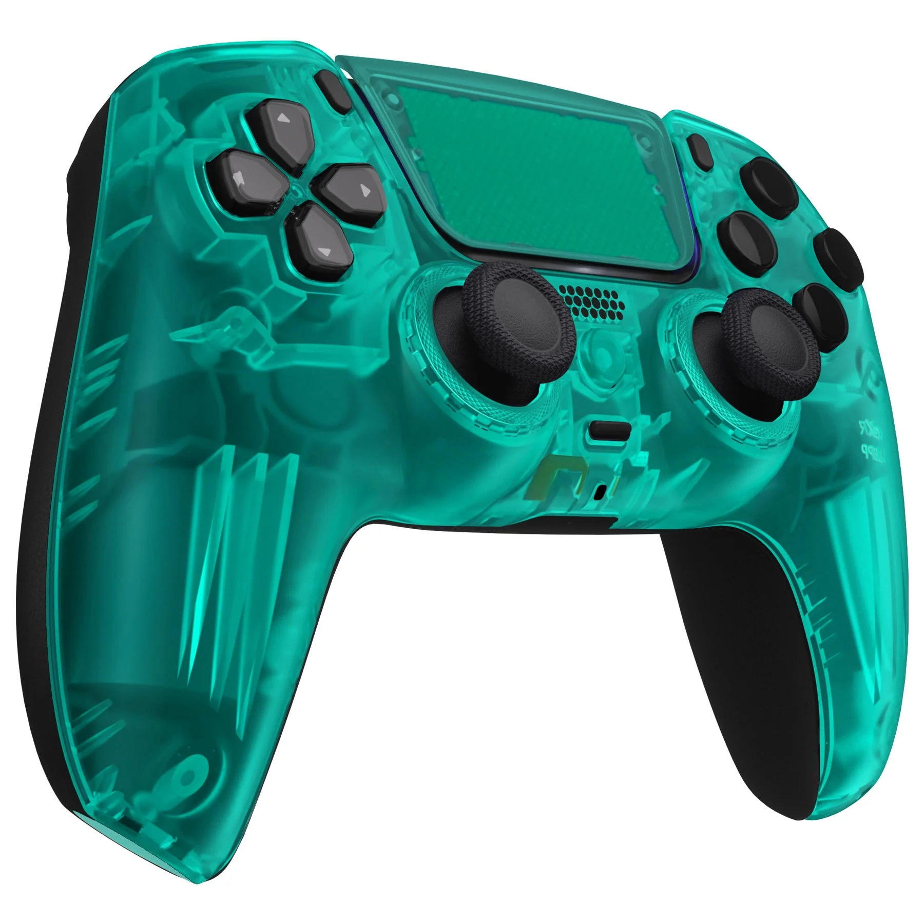 eXtremeRate LUNA Redesigned Replacement Front Shell with Touchpad Compatible with PS5 Controller BDM-010/020/030/040/050 - Emerald Green - Image 6
