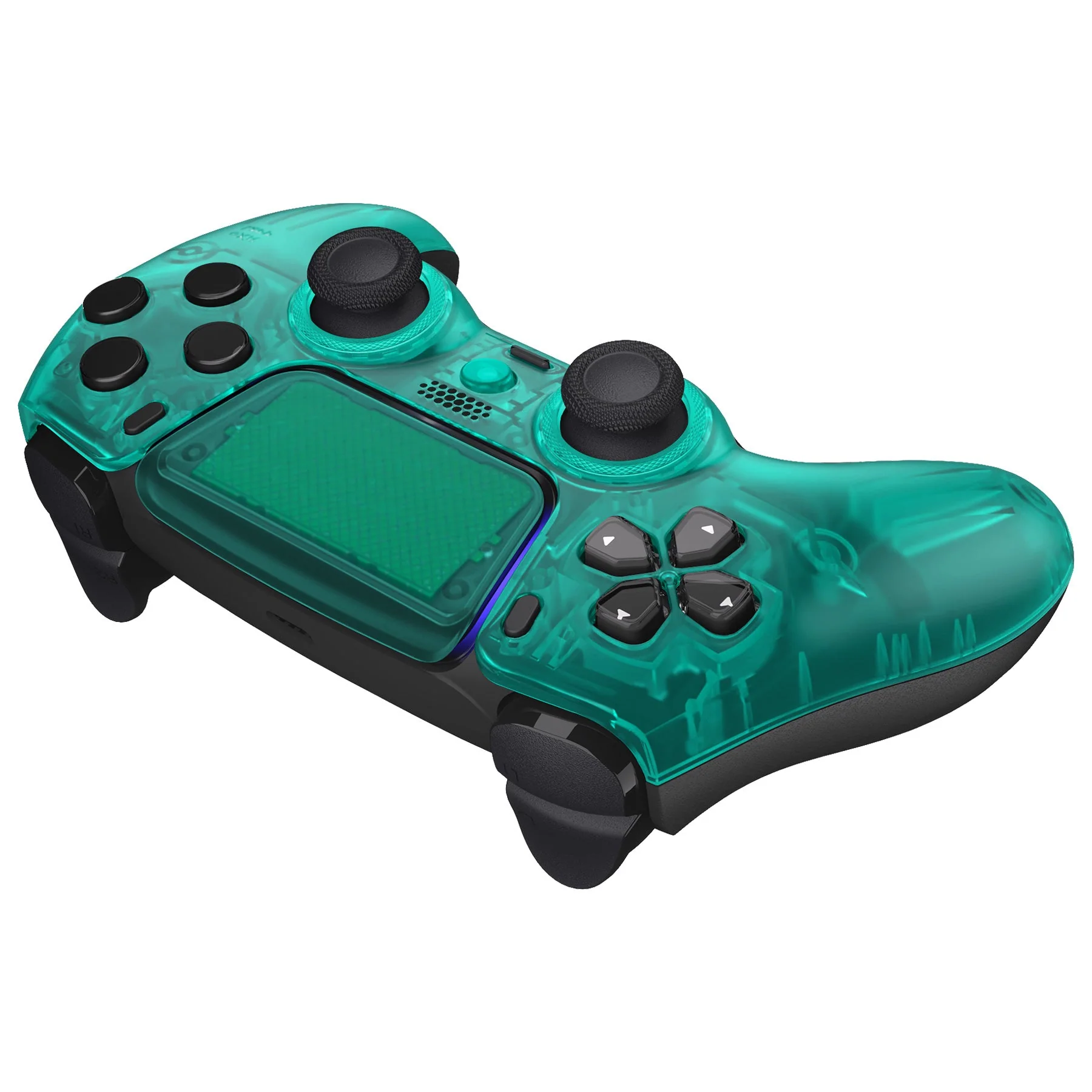 eXtremeRate LUNA Redesigned Replacement Front Shell with Touchpad Compatible with PS5 Controller BDM-010/020/030/040/050 - Emerald Green - Image 7