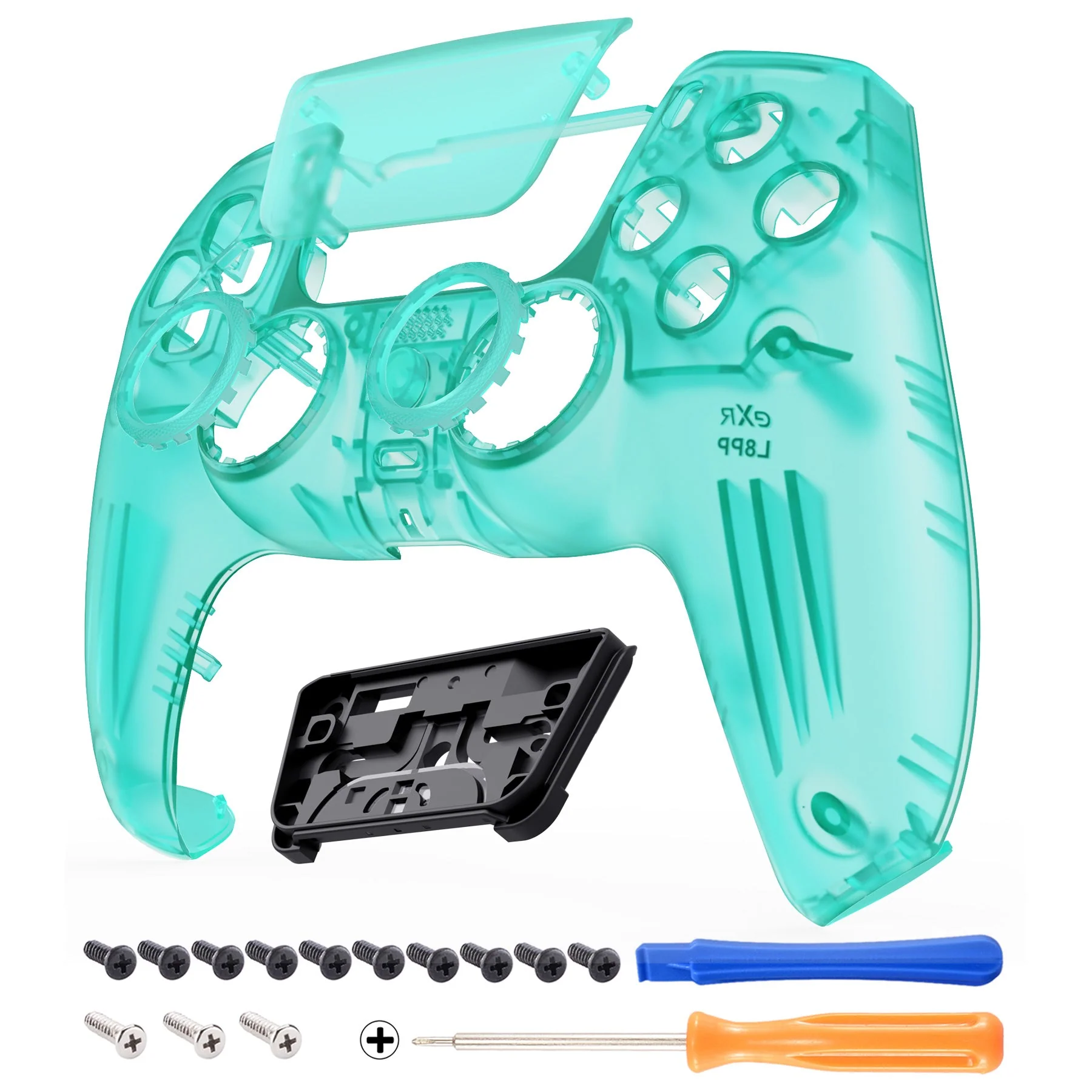 eXtremeRate LUNA Redesigned Replacement Front Shell with Touchpad Compatible with PS5 Controller BDM-010/020/030/040/050 - Emerald Green - Image 8
