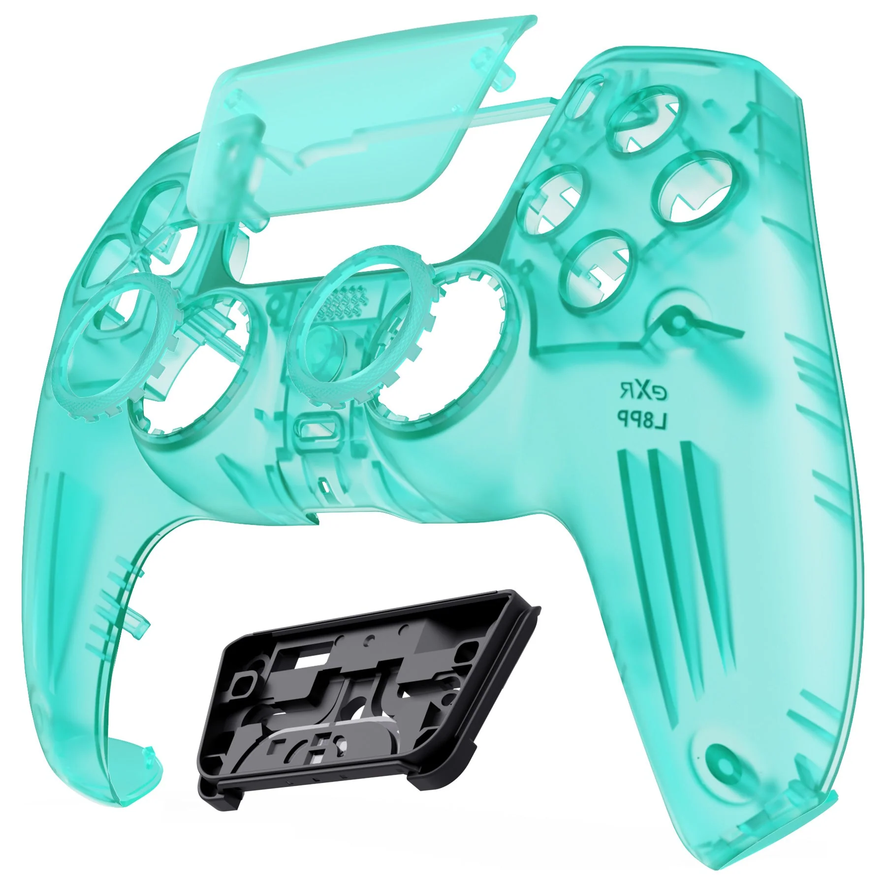 eXtremeRate LUNA Redesigned Replacement Front Shell with Touchpad Compatible with PS5 Controller BDM-010/020/030/040/050 - Emerald Green - Image 9