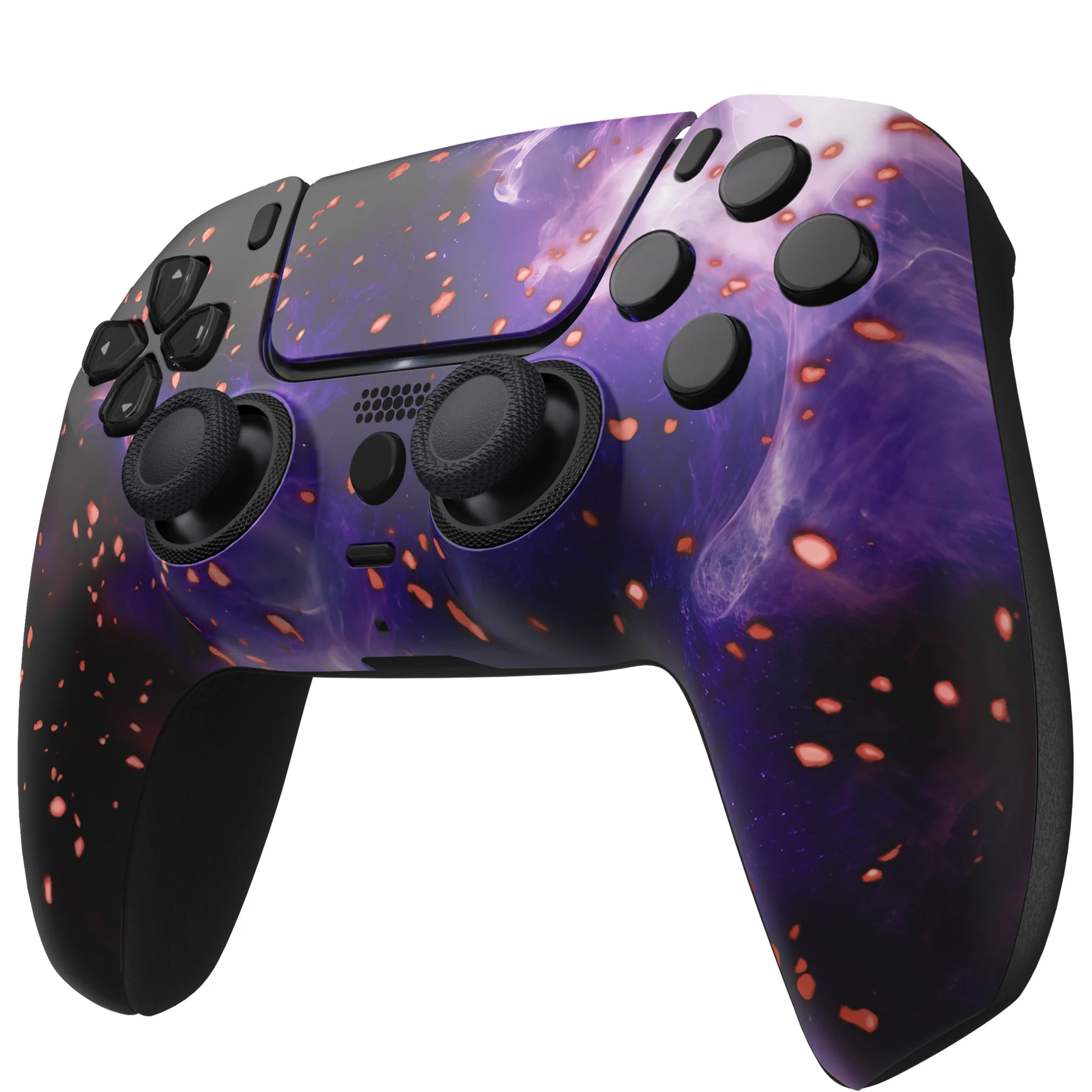 eXtremeRate LUNA Redesigned Replacement Front Shell with Touchpad Compatible with PS5 Controller BDM-010/020/030/040/050 - Glow in Dark - Cosmic Camo - Image 5