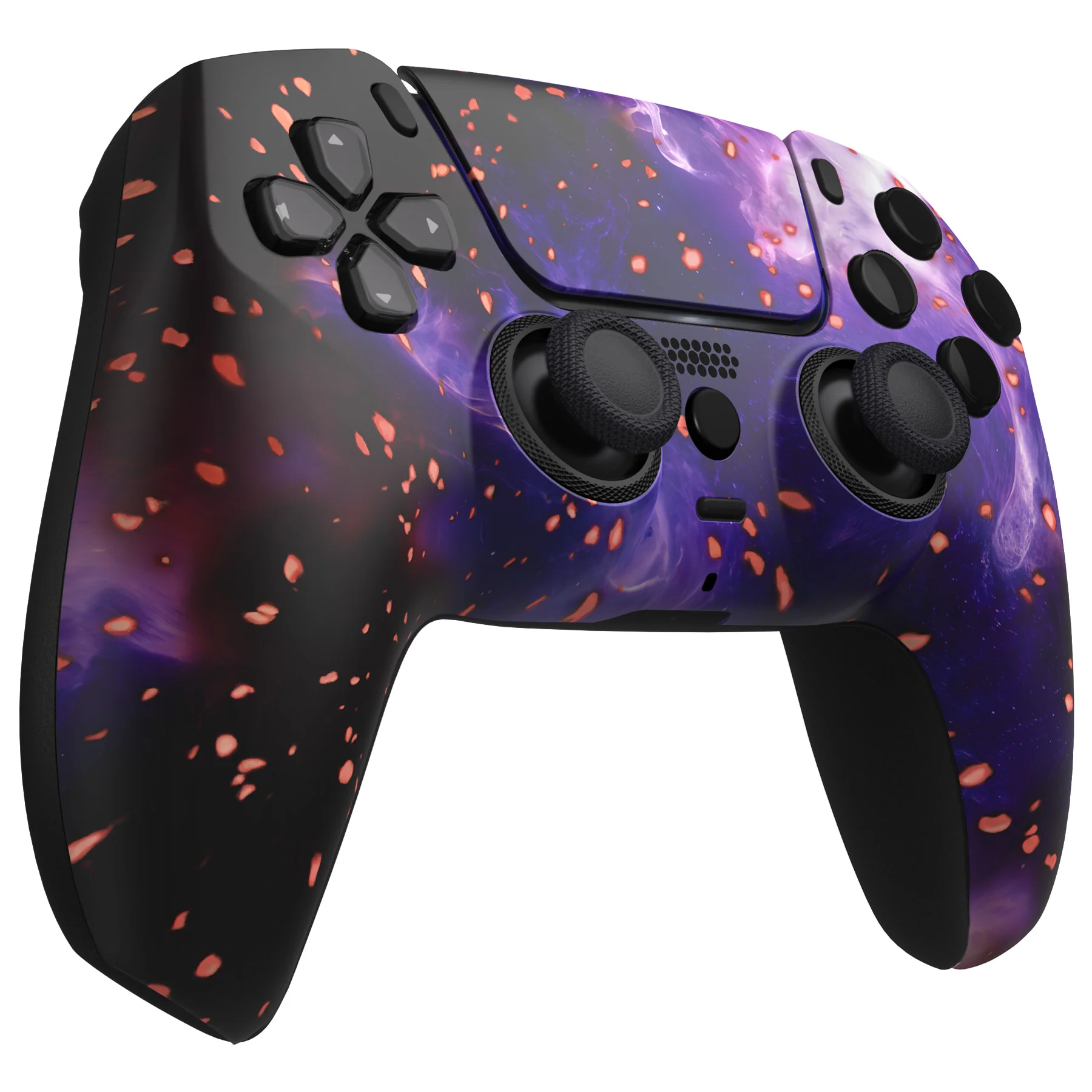 eXtremeRate LUNA Redesigned Replacement Front Shell with Touchpad Compatible with PS5 Controller BDM-010/020/030/040/050 - Glow in Dark - Cosmic Camo - Image 6