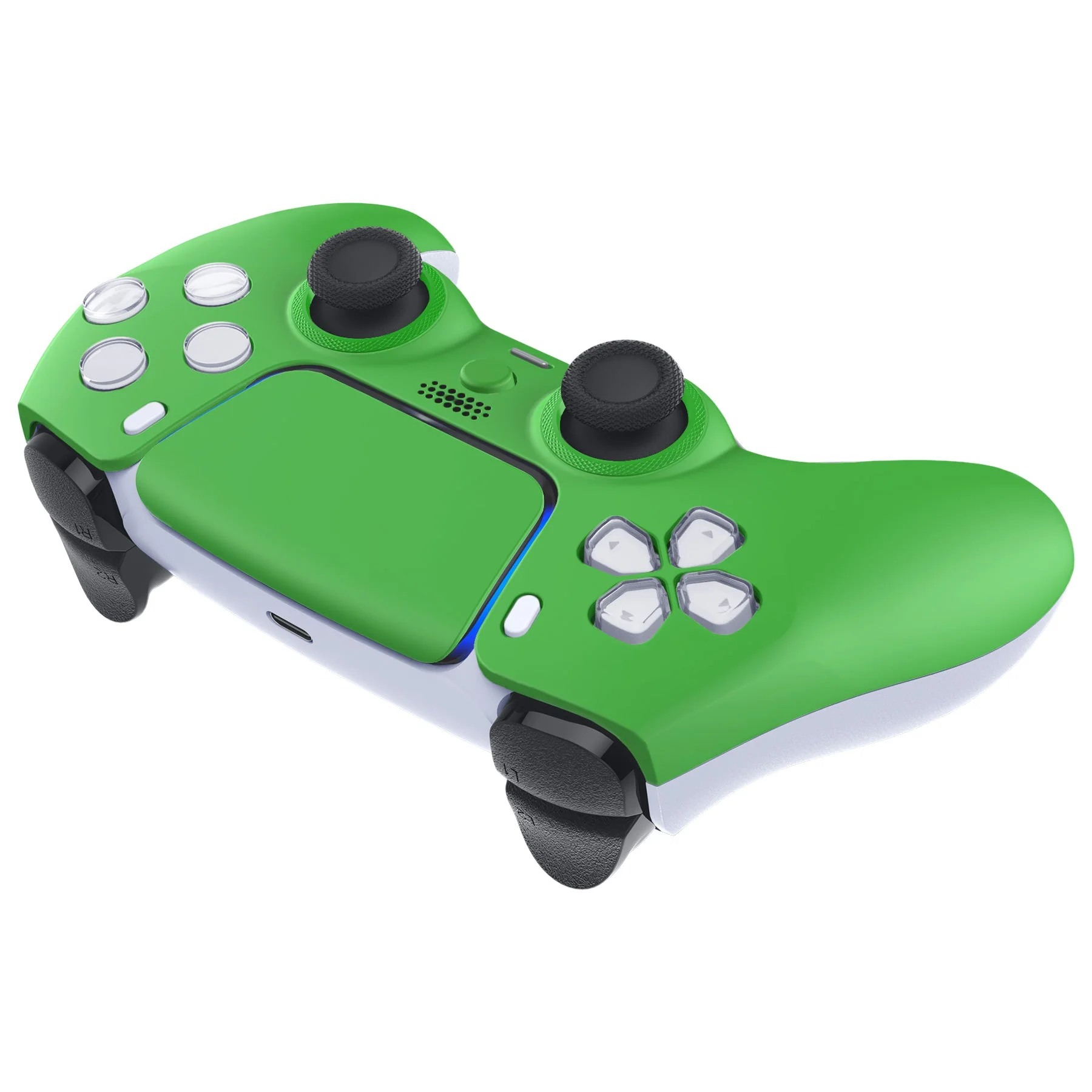 eXtremeRate LUNA Redesigned Replacement Front Shell with Touchpad Compatible with PS5 Controller BDM-010/020/030/040/050 - Green - Image 7