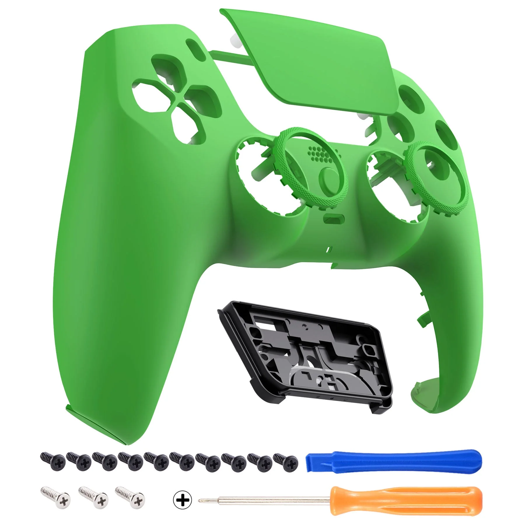 eXtremeRate LUNA Redesigned Replacement Front Shell with Touchpad Compatible with PS5 Controller BDM-010/020/030/040/050 - Green - Image 8