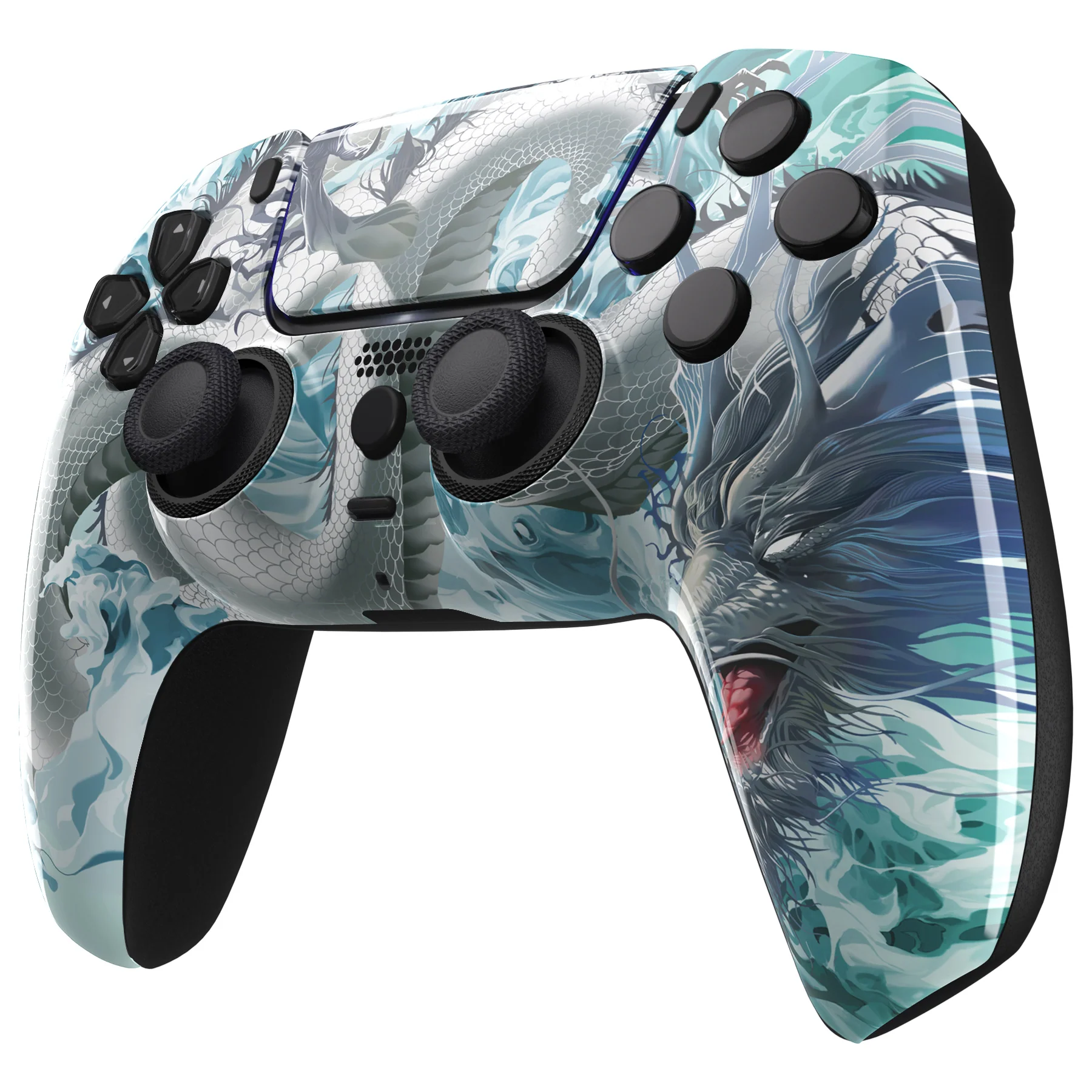 eXtremeRate LUNA Redesigned Replacement Front Shell with Touchpad Compatible with PS5 Controller BDM-010/020/030/040/050 - Jade Dragon - Cloud Dominator - Image 5