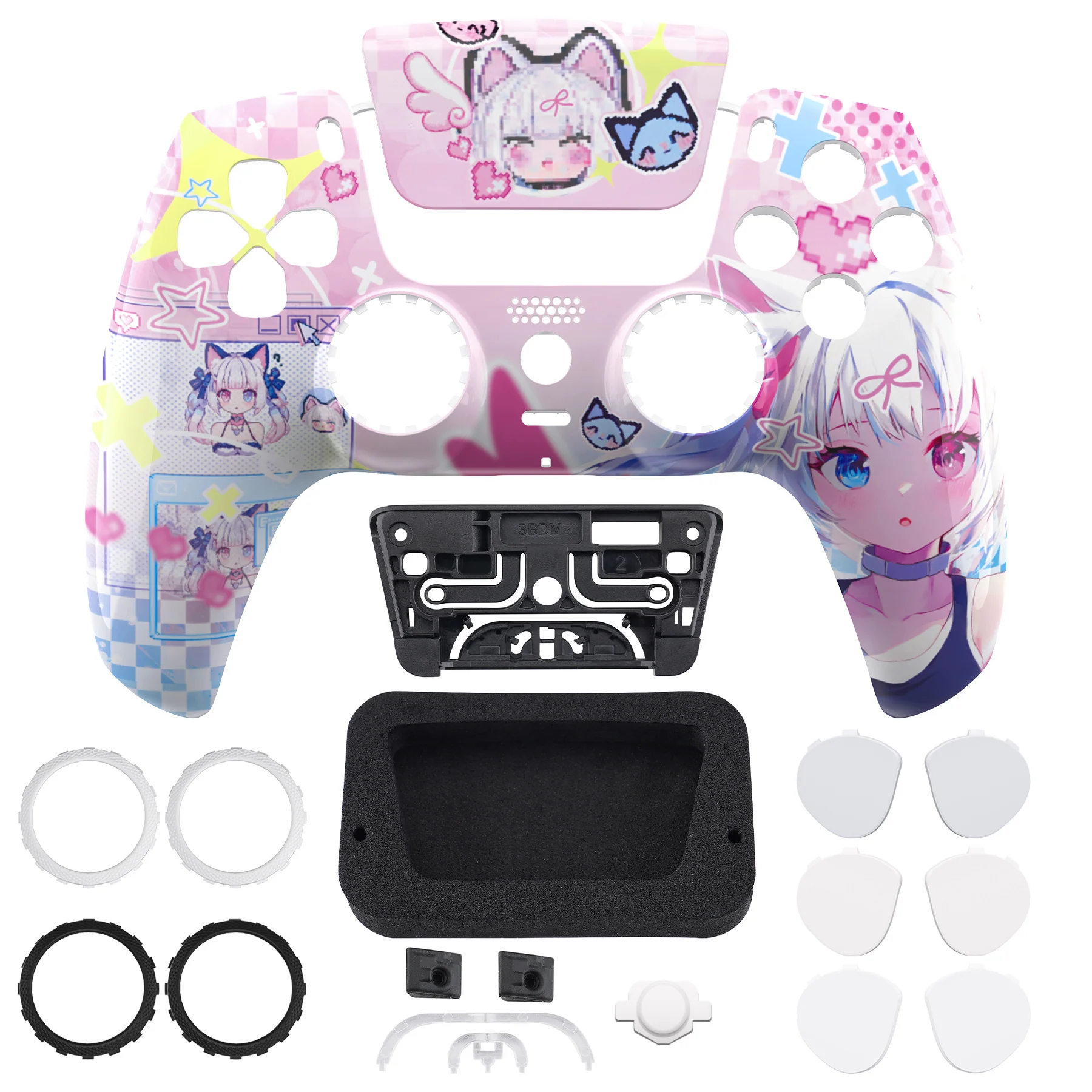 eXtremeRate LUNA Redesigned Replacement Front Shell with Touchpad Compatible with PS5 Controller BDM-010/020/030/040/050 - MeWoow - Image 4