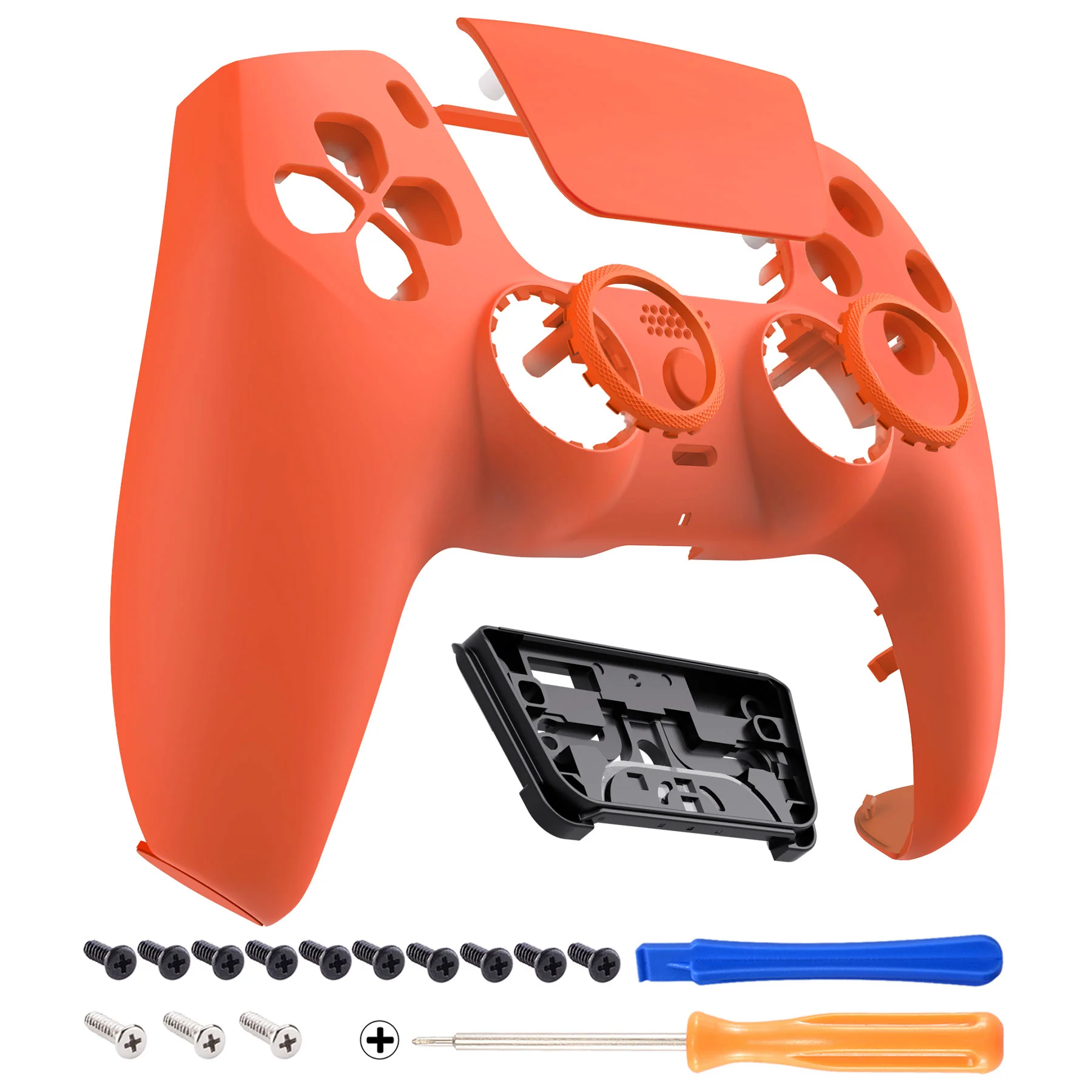 eXtremeRate LUNA Redesigned Replacement Front Shell with Touchpad Compatible with PS5 Controller BDM-010/020/030/040/050 - Orange - Image 8