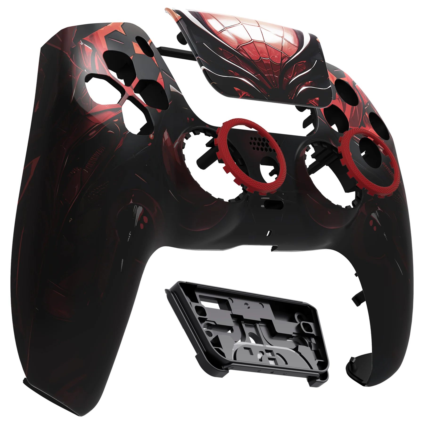 eXtremeRate LUNA Redesigned Replacement Front Shell with Touchpad Compatible with PS5 Controller BDM-010/020/030/040/050 - Spider Armor - Image 10