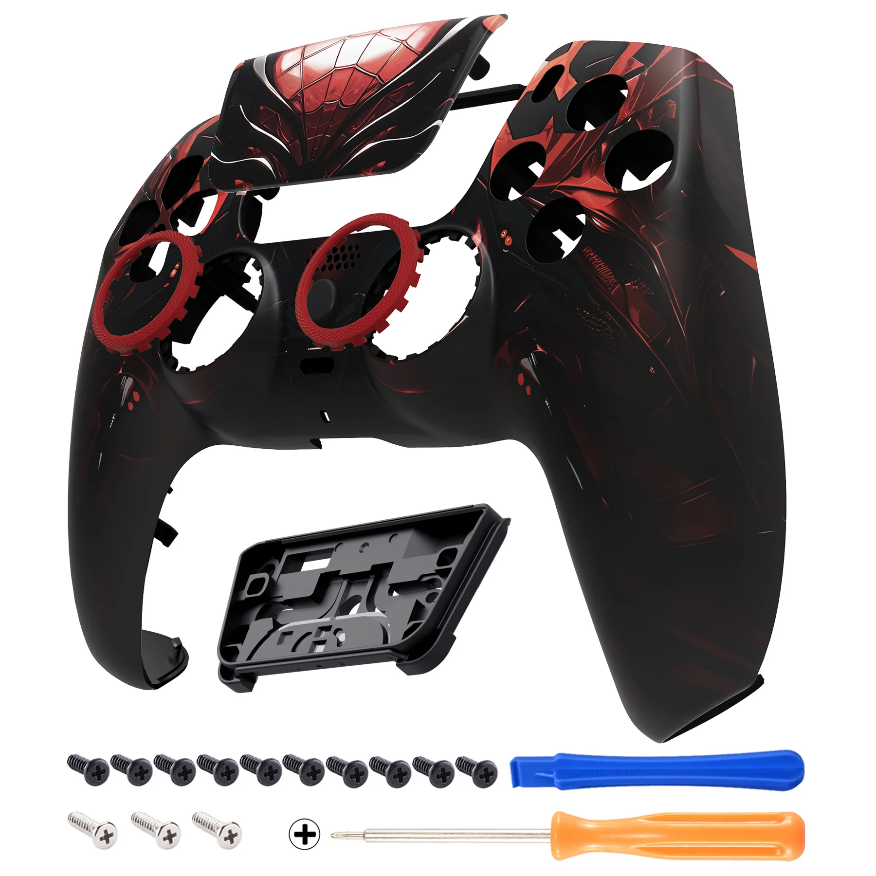 eXtremeRate LUNA Redesigned Replacement Front Shell with Touchpad Compatible with PS5 Controller BDM-010/020/030/040/050 - Spider Armor - Image 8