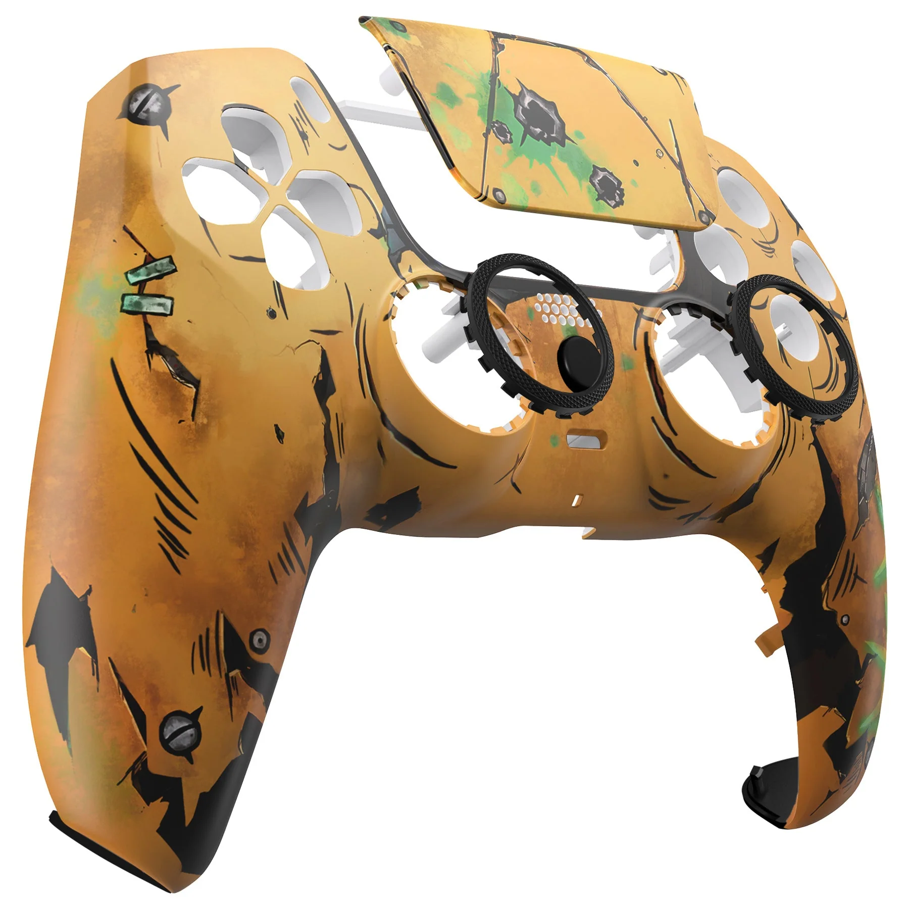 eXtremeRate LUNA Redesigned Replacement Front Shell with Touchpad Compatible with PS5 Controller BDM-010/020/030/040/050 - Waste Land - Image 10