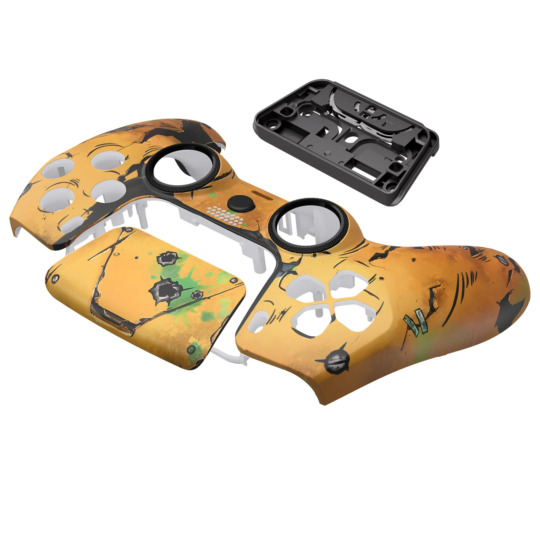 eXtremeRate LUNA Redesigned Replacement Front Shell with Touchpad Compatible with PS5 Controller BDM-010/020/030/040/050 - Waste Land - Image 12