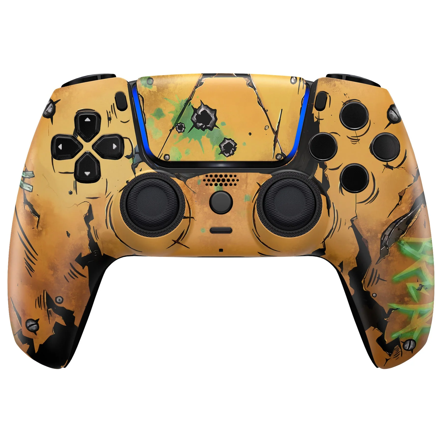 eXtremeRate LUNA Redesigned Replacement Front Shell with Touchpad Compatible with PS5 Controller BDM-010/020/030/040/050 - Waste Land - Image 2
