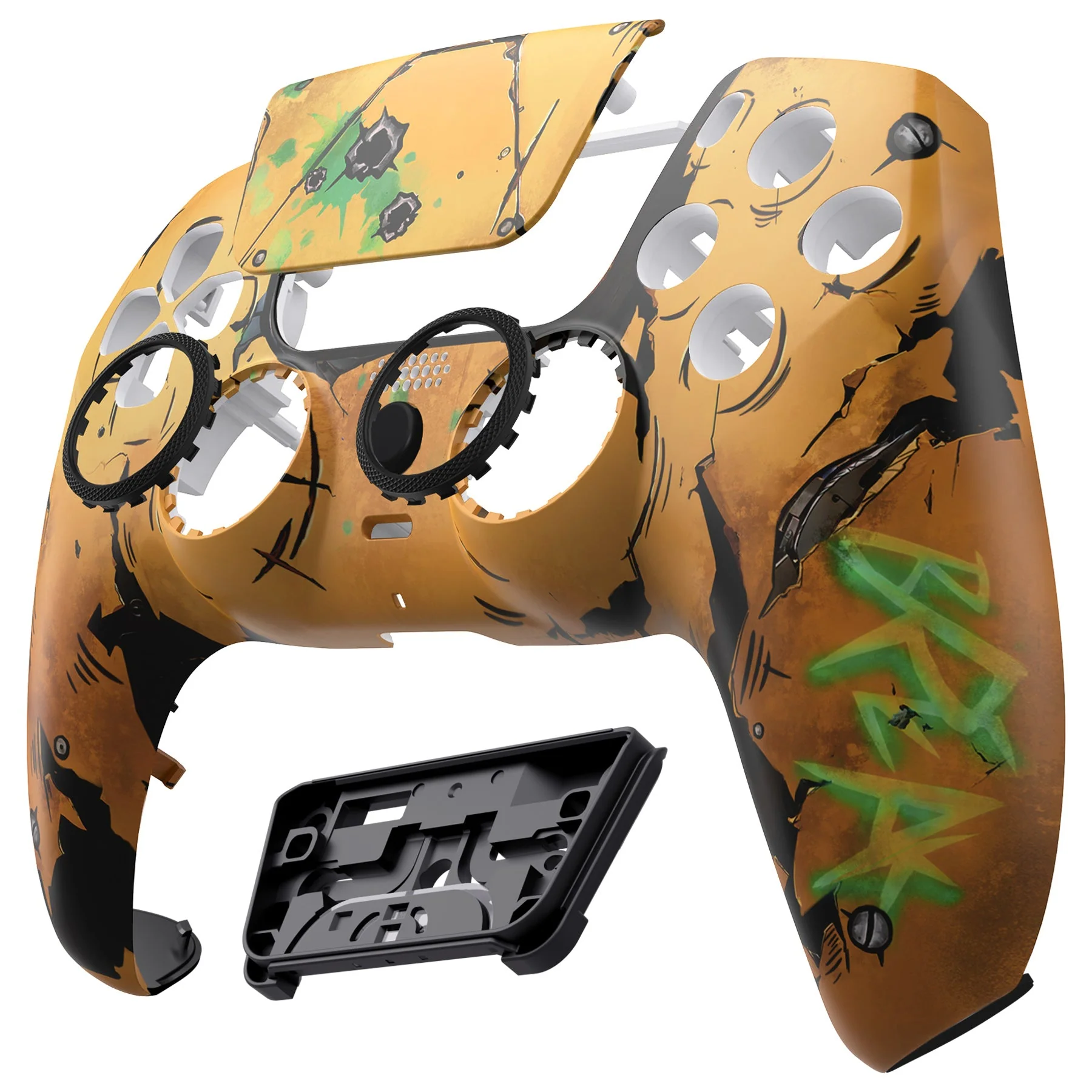eXtremeRate LUNA Redesigned Replacement Front Shell with Touchpad Compatible with PS5 Controller BDM-010/020/030/040/050 - Waste Land - Image 9