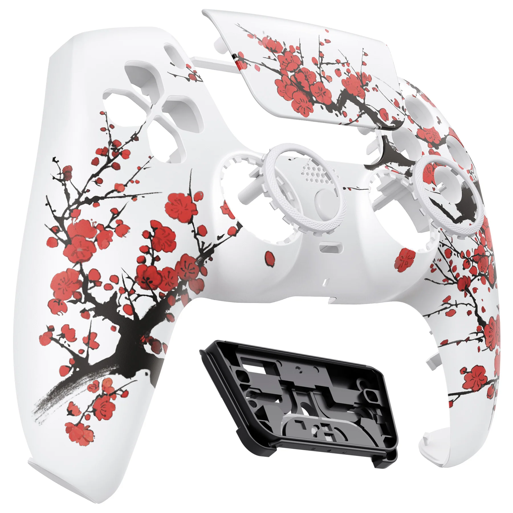 eXtremeRate LUNA Redesigned Replacement Front Shell with Touchpad Compatible with PS5 Controller BDM-010/020/030/040/050 - Winter Blossom - Image 10