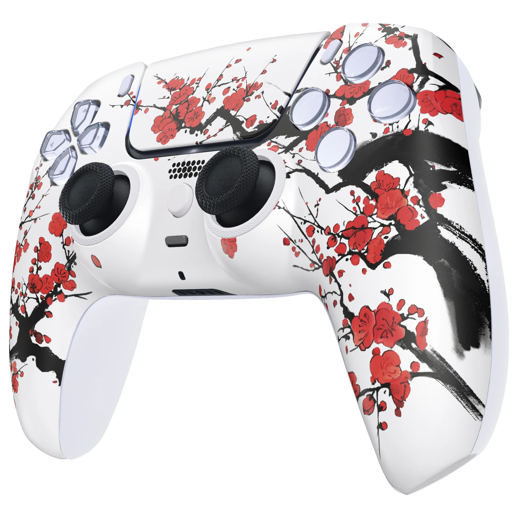 eXtremeRate LUNA Redesigned Replacement Front Shell with Touchpad Compatible with PS5 Controller BDM-010/020/030/040/050 - Winter Blossom - Image 5
