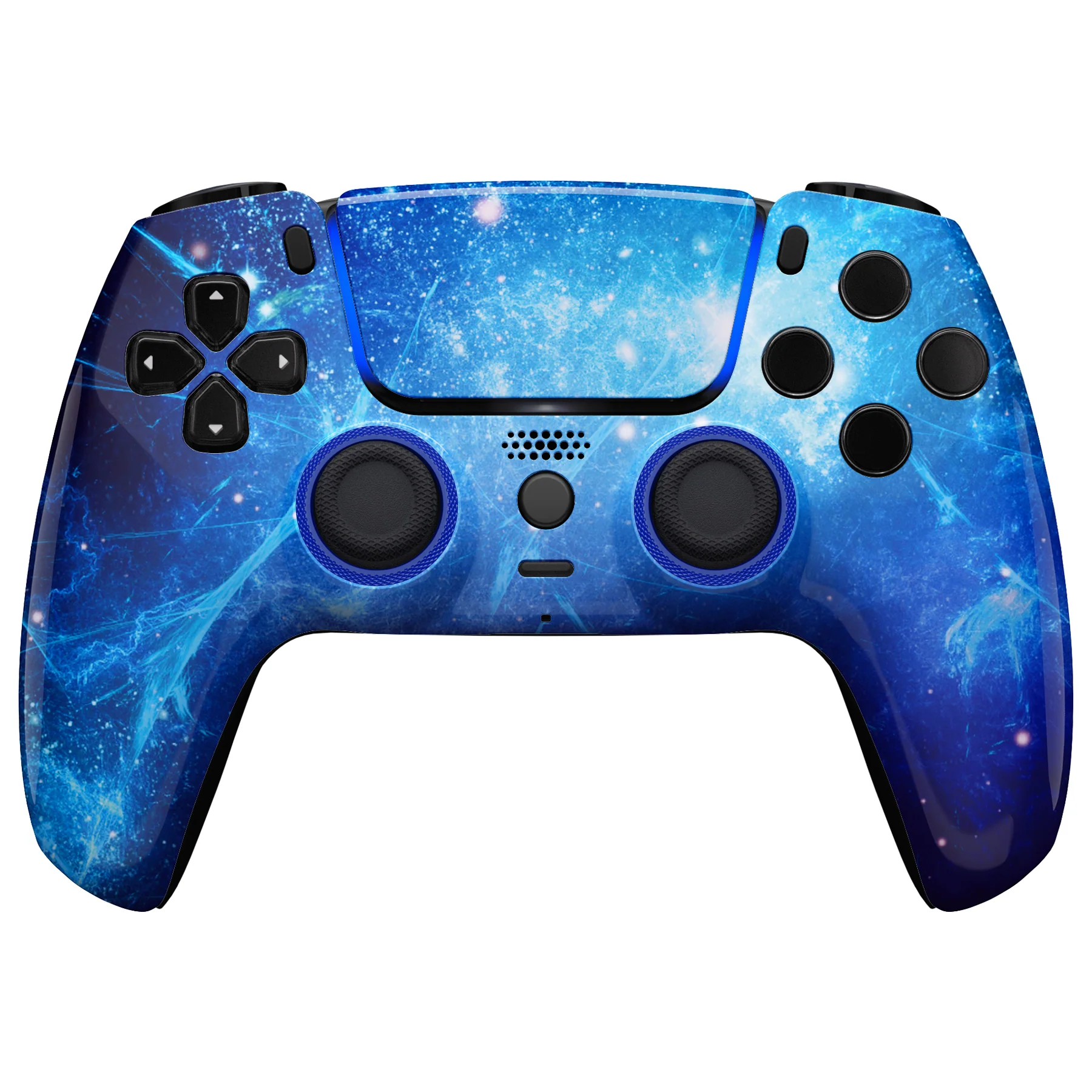 eXtremeRate LUNA Redesigned Replacement Front Shell with Touchpad Compatible with PS5 Controller BDM-010/020/030/040/050 - Blue Nebula - Image 2