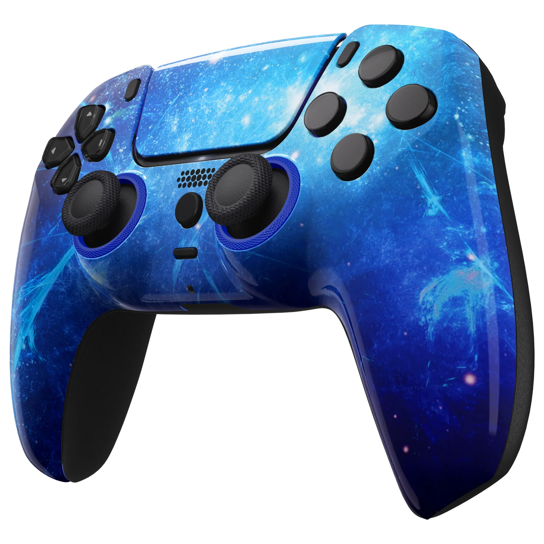 eXtremeRate LUNA Redesigned Replacement Front Shell with Touchpad Compatible with PS5 Controller BDM-010/020/030/040/050 - Blue Nebula - Image 5
